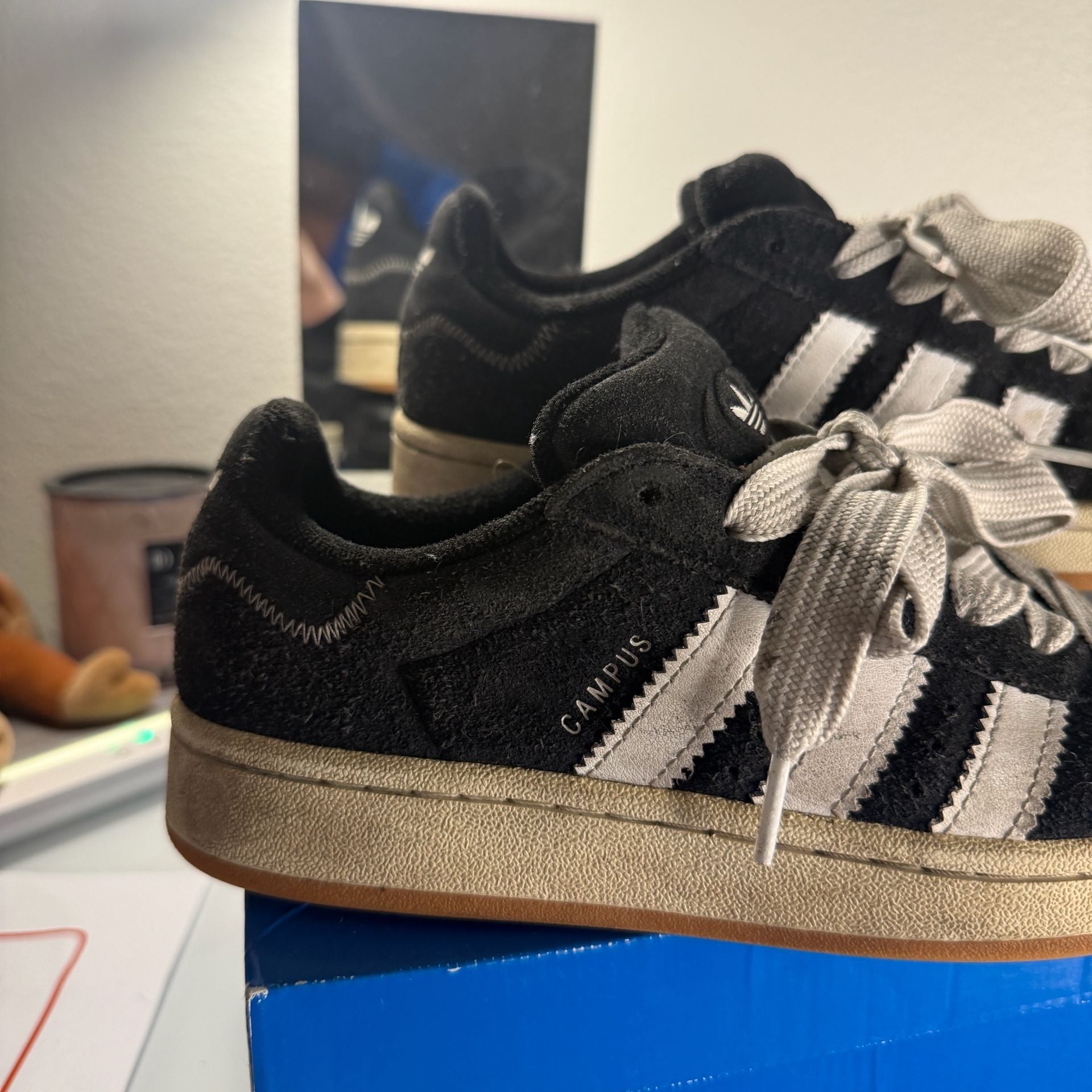 Adidas Campus 00s Size 7 Core Black Sneakers (Box not included) 6