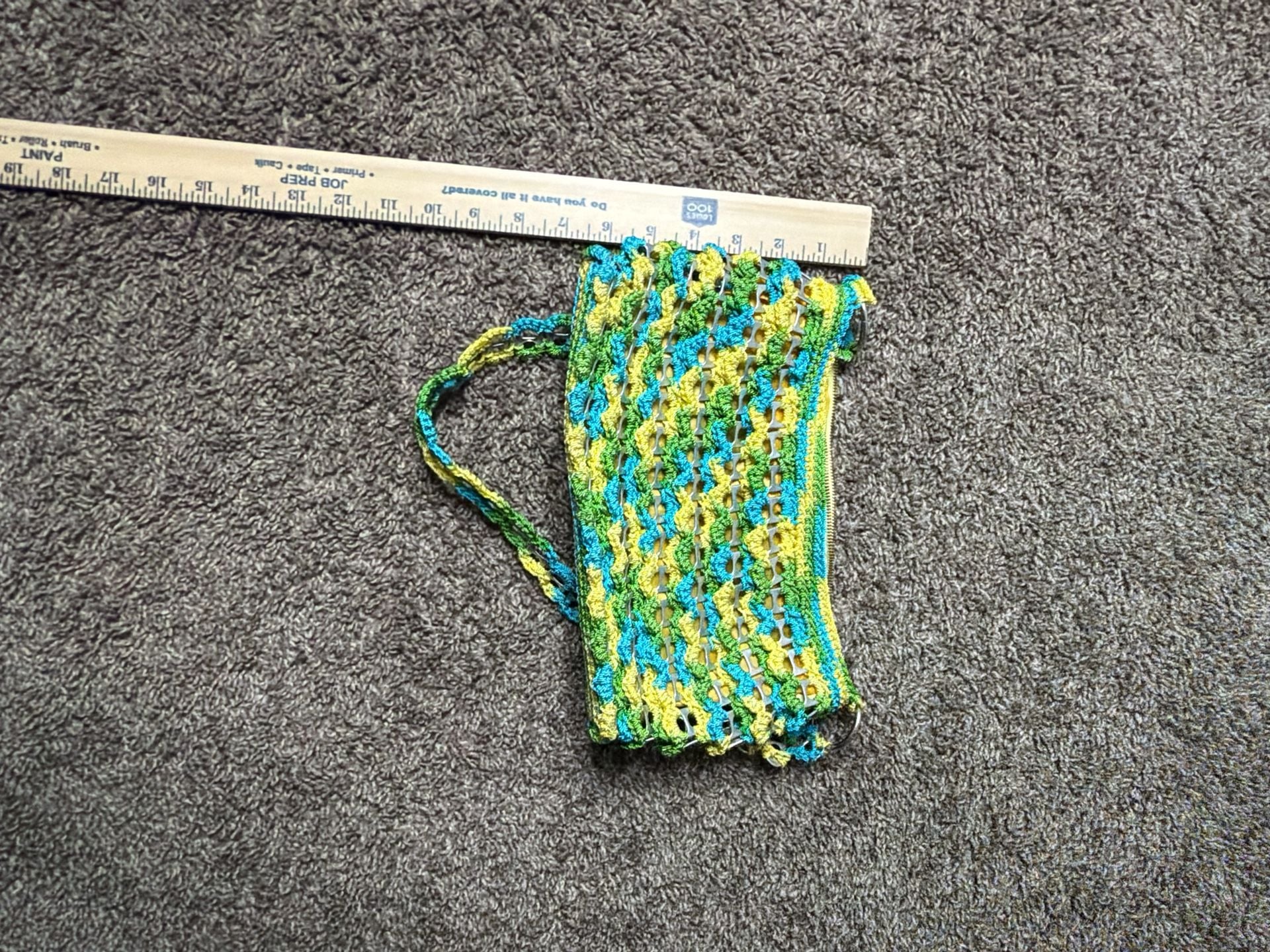 Handmade Crochet Pop Tab Soda Can Purse Blue Yellow Green Shoulder Bag 4