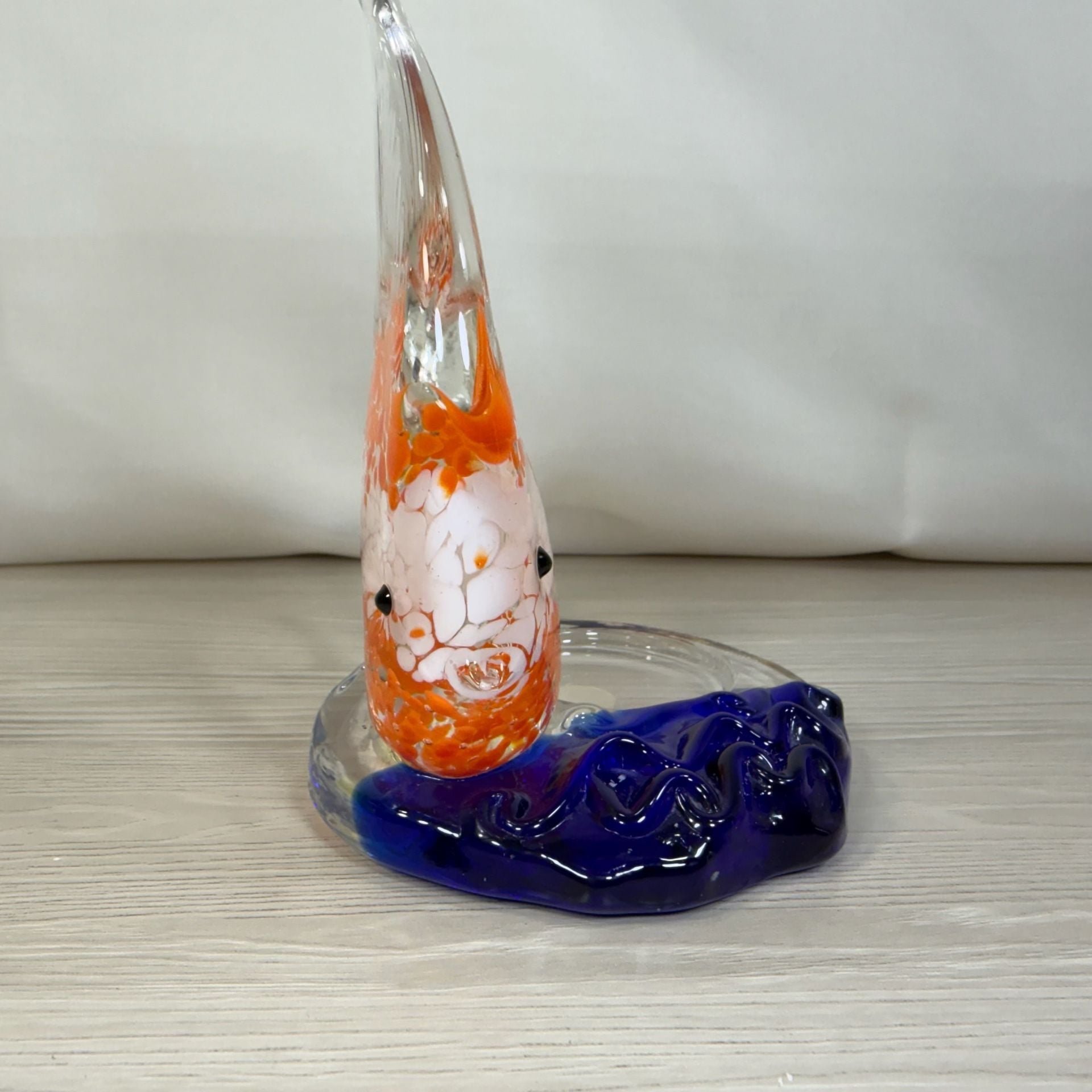 2 PartyLite Tea Light Holders Colorful Glass fish EUC 3