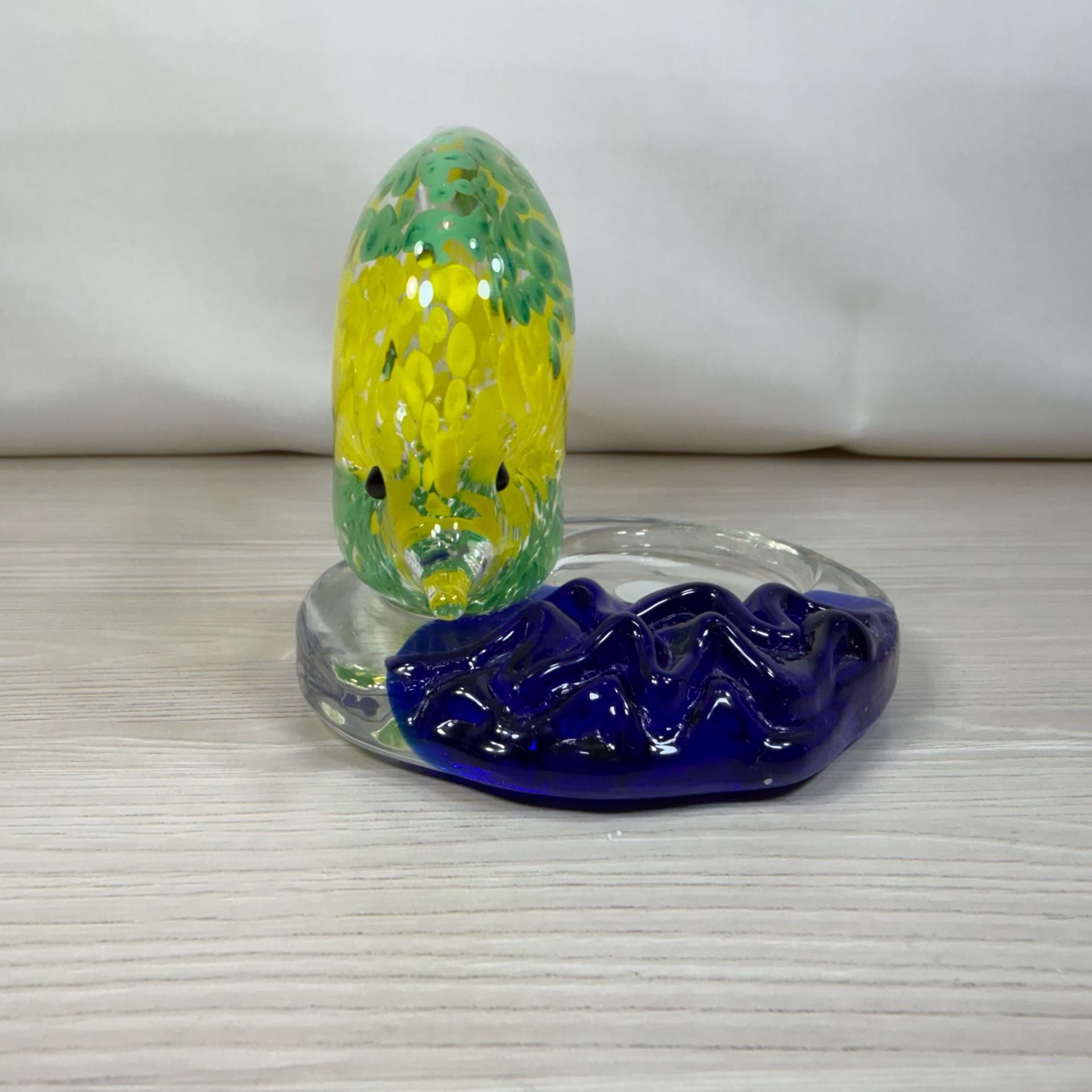 2 PartyLite Tea Light Holders Colorful Glass fish EUC 8