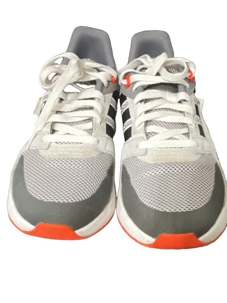 Adidas Run90s Size 10 Grey Black Solar Red Running Shoes 2
