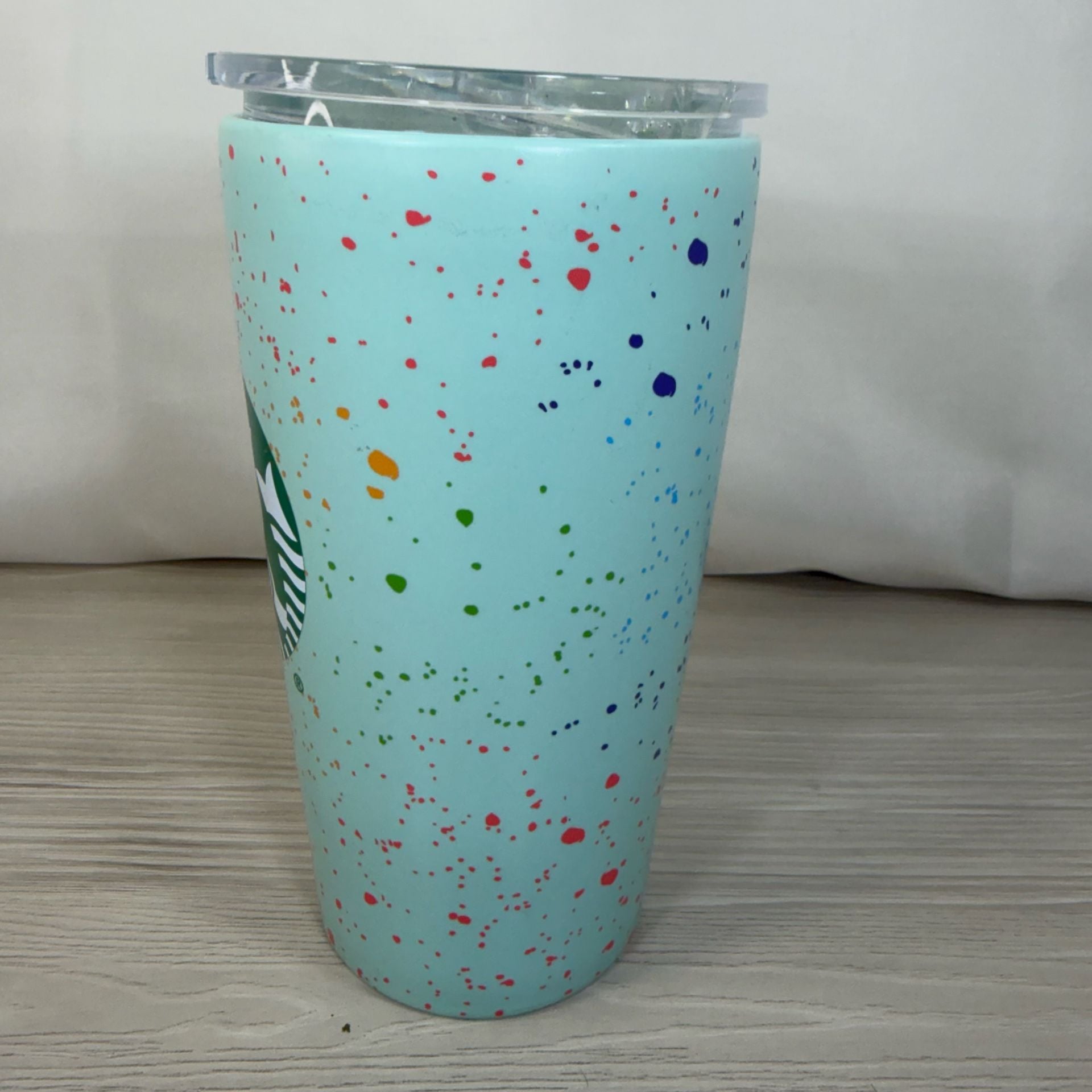 Starbucks Mint Green Speckled 12oz Ceramic Travel Mug Tumbler 3