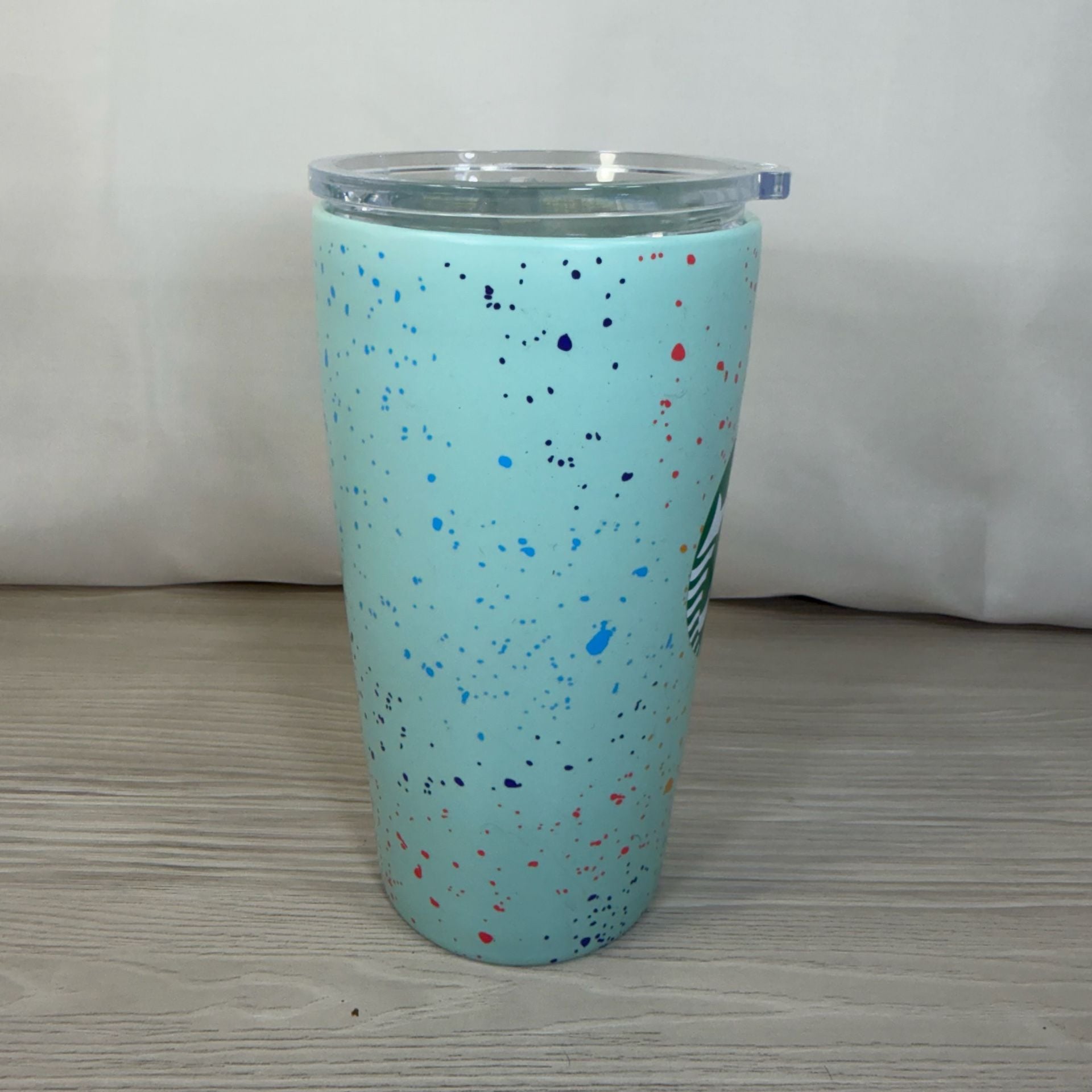 Starbucks Mint Green Speckled 12oz Ceramic Travel Mug Tumbler 5