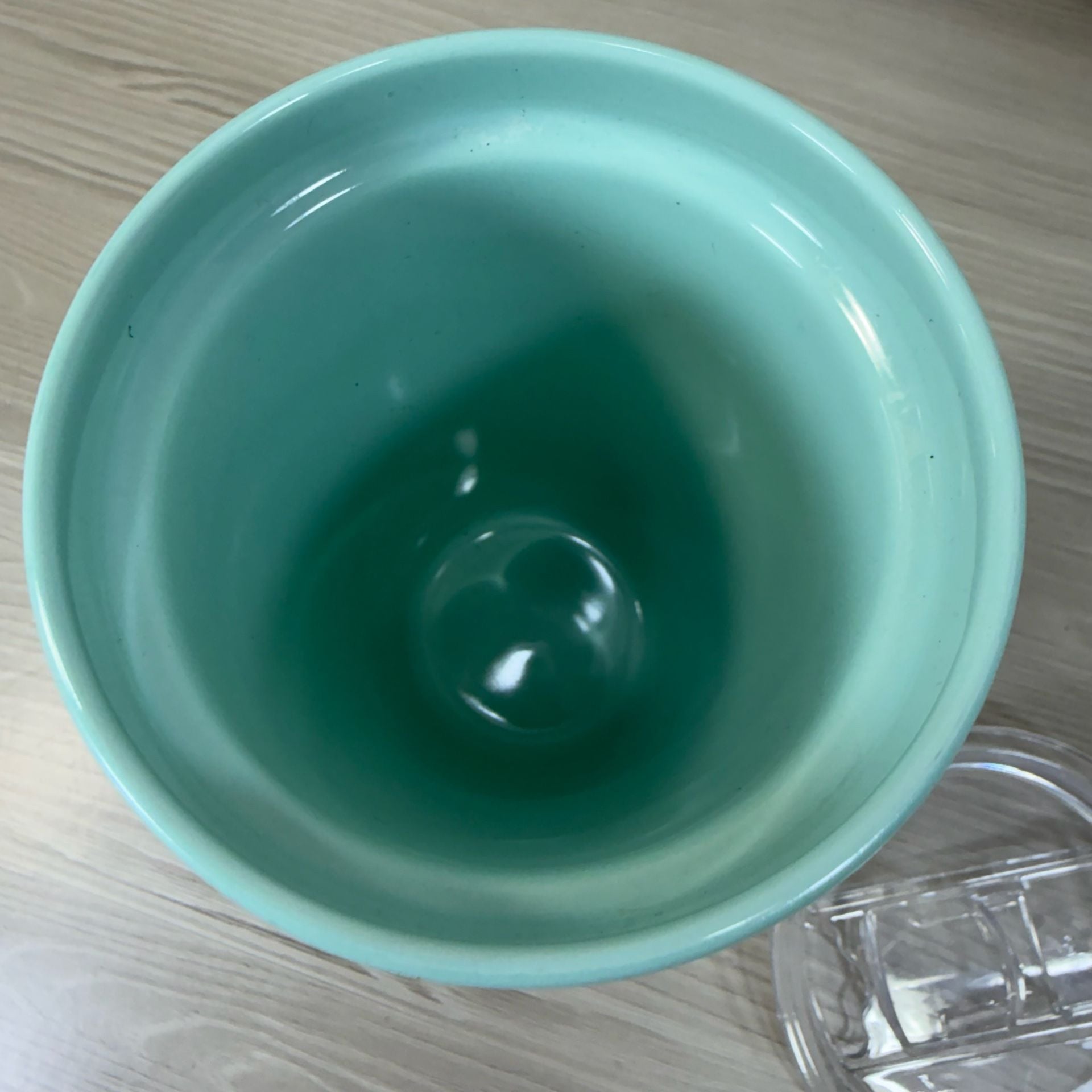 Starbucks Mint Green Speckled 12oz Ceramic Travel Mug Tumbler 7