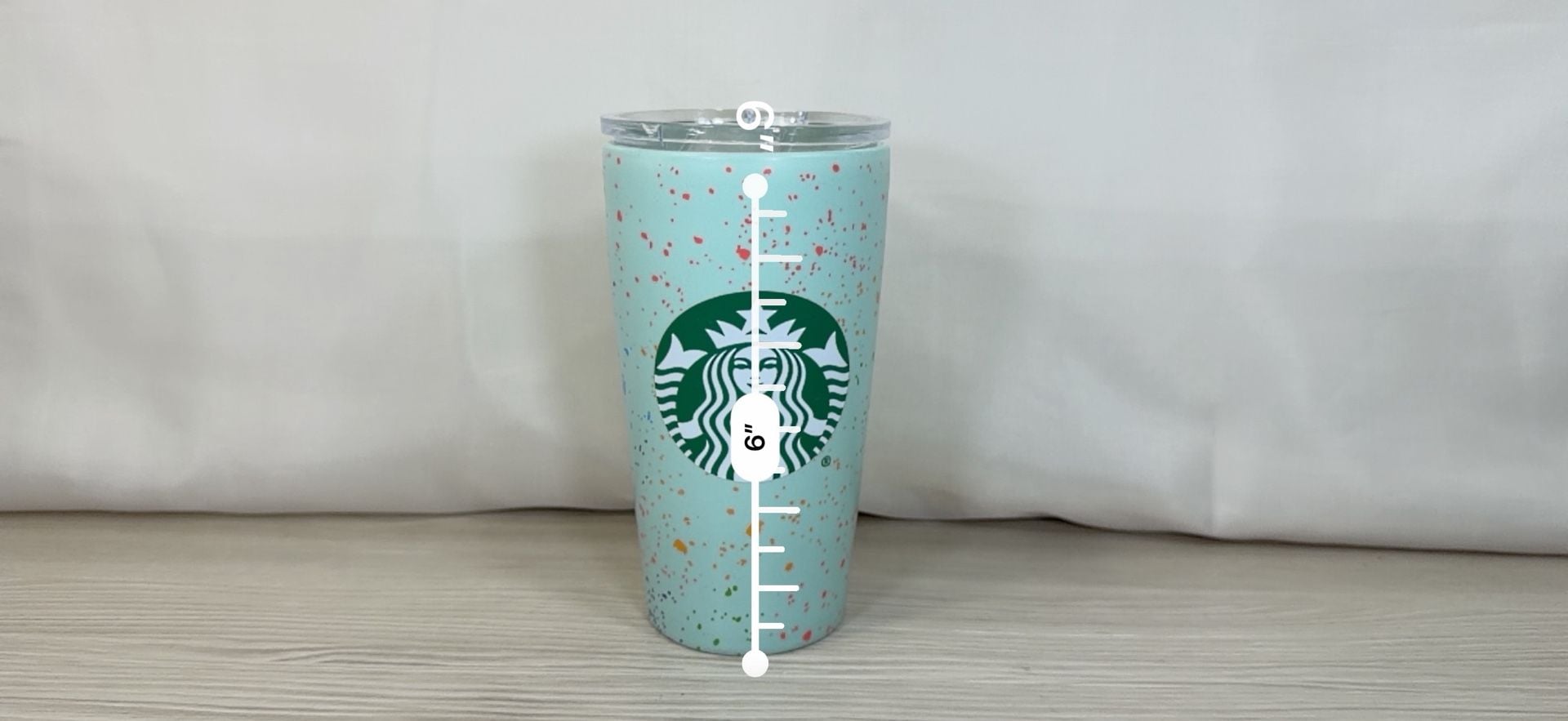 Starbucks Mint Green Speckled 12oz Ceramic Travel Mug Tumbler 9