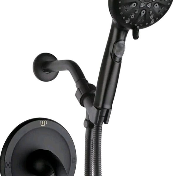 POP SANITARYWARE Matte Black Shower Faucet Set 9-Mode Handheld