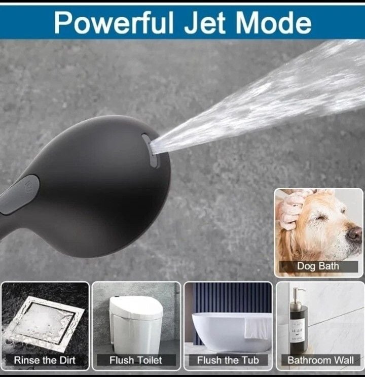 POP SANITARYWARE Matte Black Shower Faucet Set 9-Mode Handheld 2