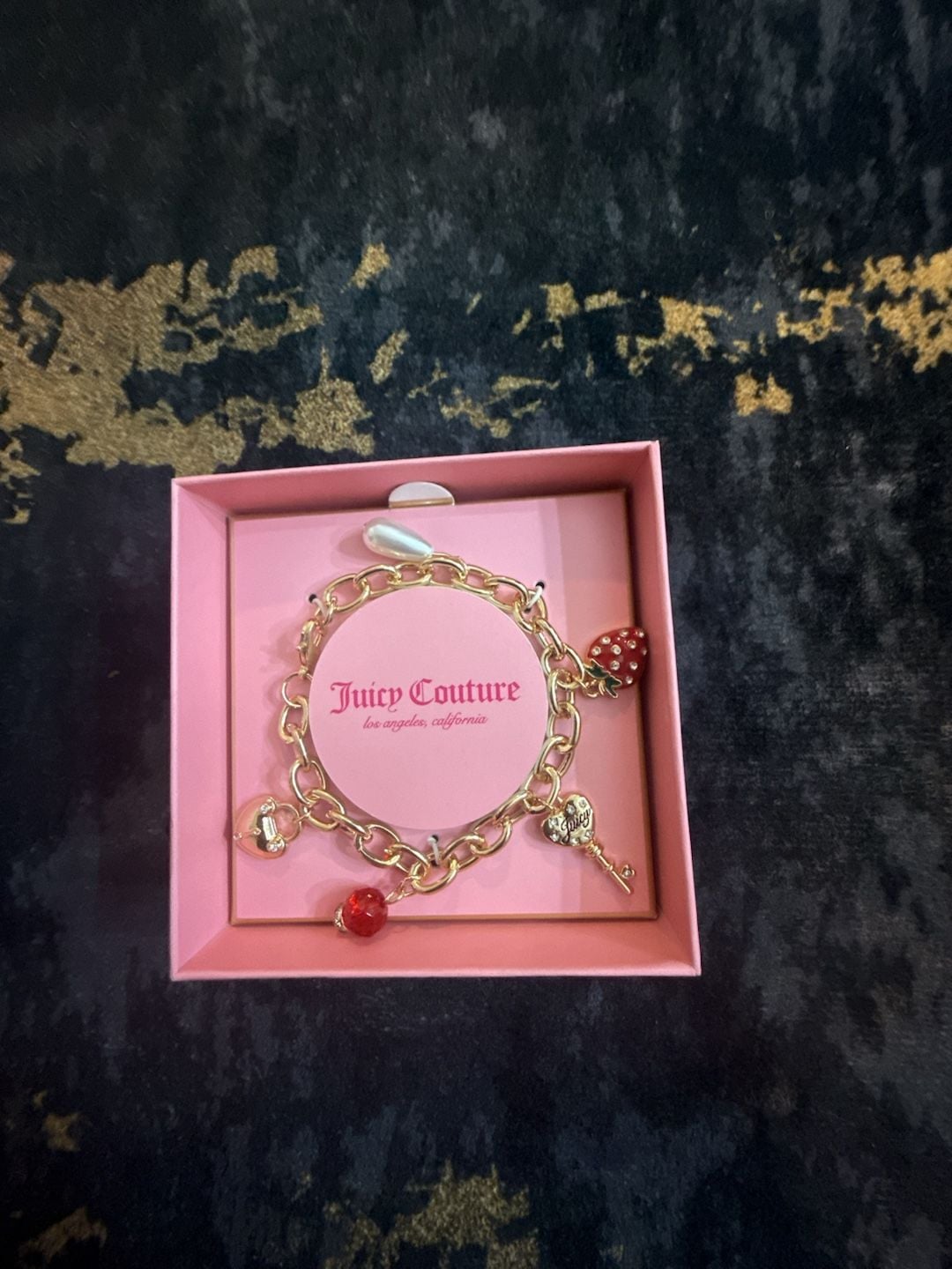 Juicy Couture Strawberry Charm Bracelet Gold 2