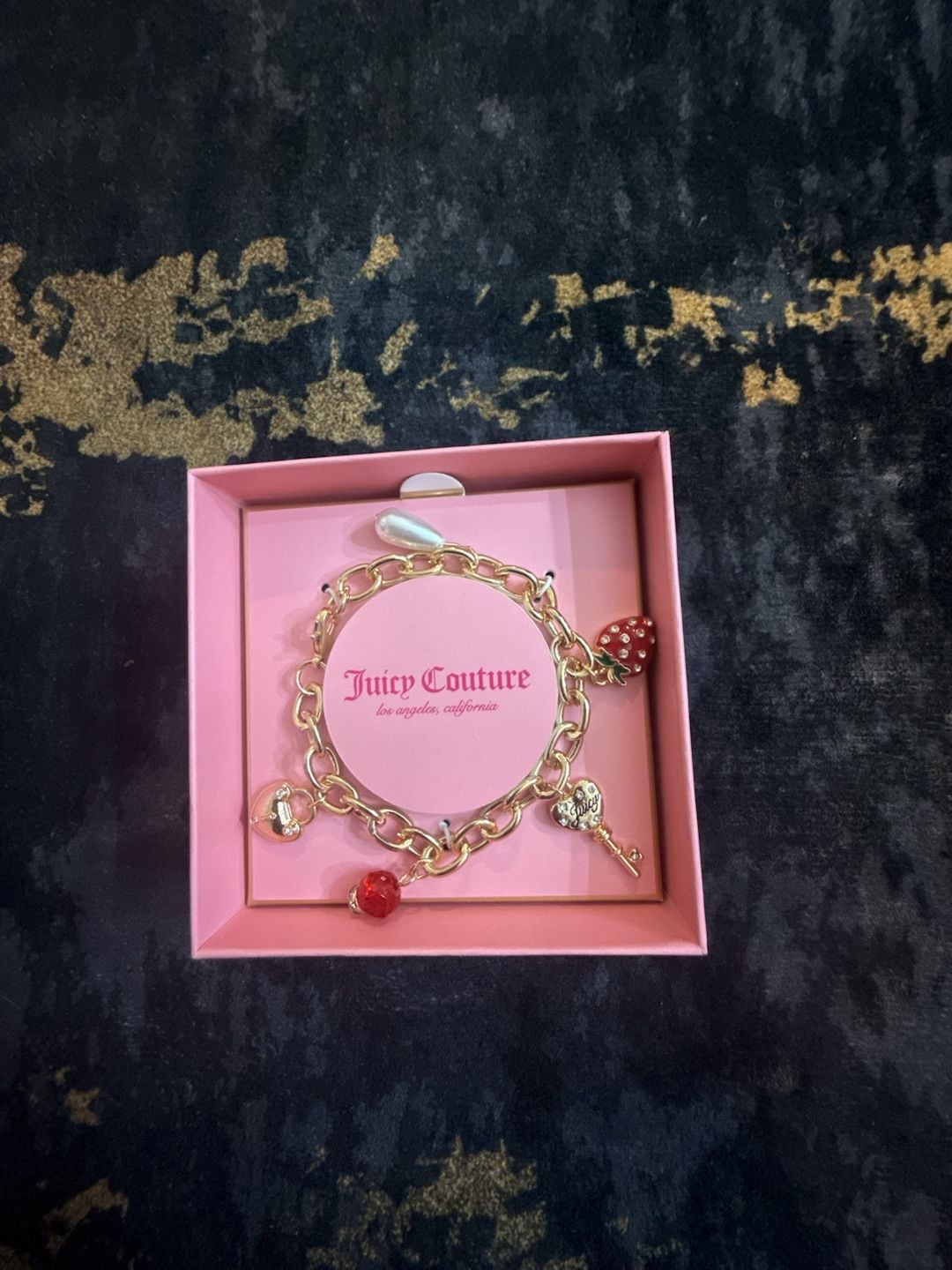 Juicy Couture Strawberry Charm Bracelet Gold 3