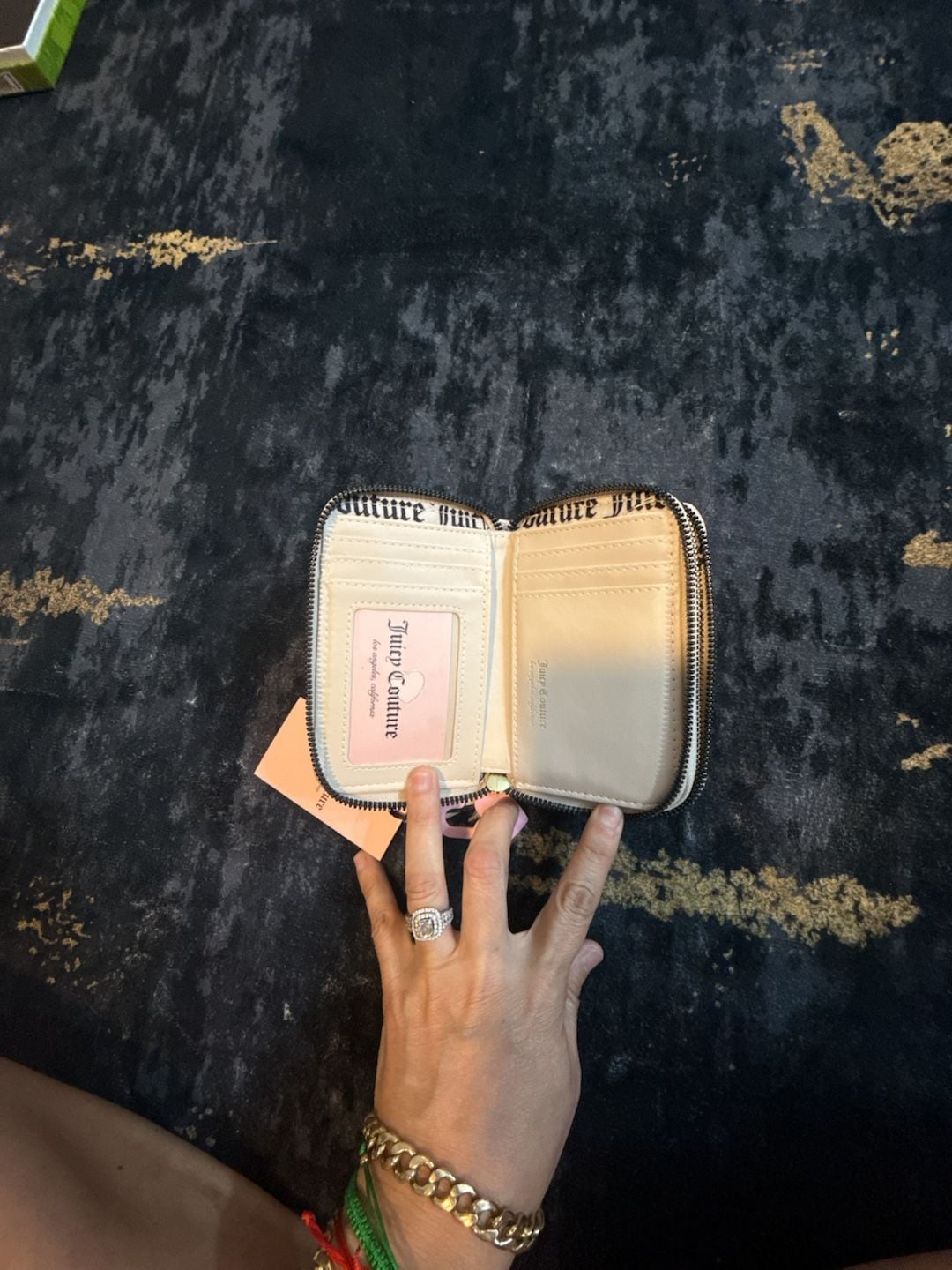 Juicy Couture Small Zip Around Wallet Sandstone 4