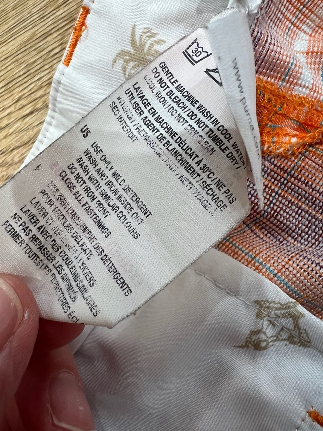 Puma Sportlifestyle Golf Shorts Size 32 Orange Plaid 7