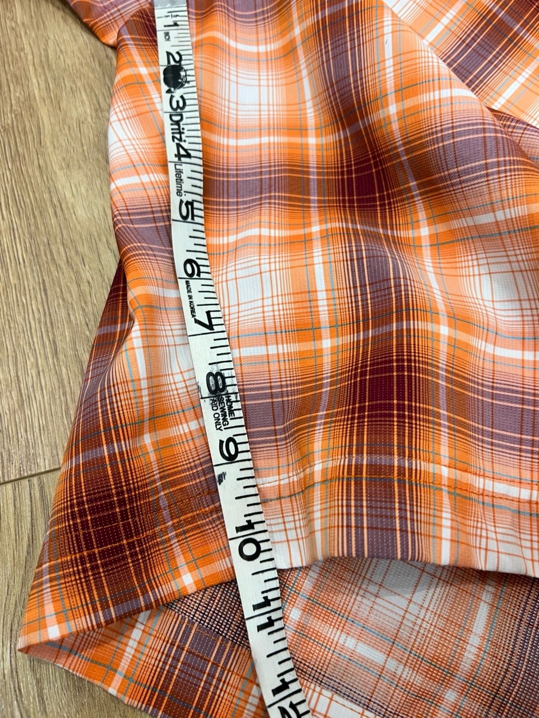Puma Sportlifestyle Golf Shorts Size 32 Orange Plaid 12