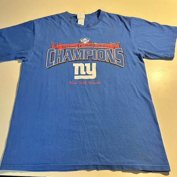 Lee Sport New York Giants NFC Champions T-Shirt Large Blue