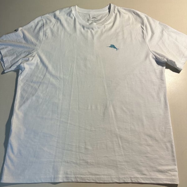 Tommy Bahama Sails Are Up Graphic T-Shirt Size L White
