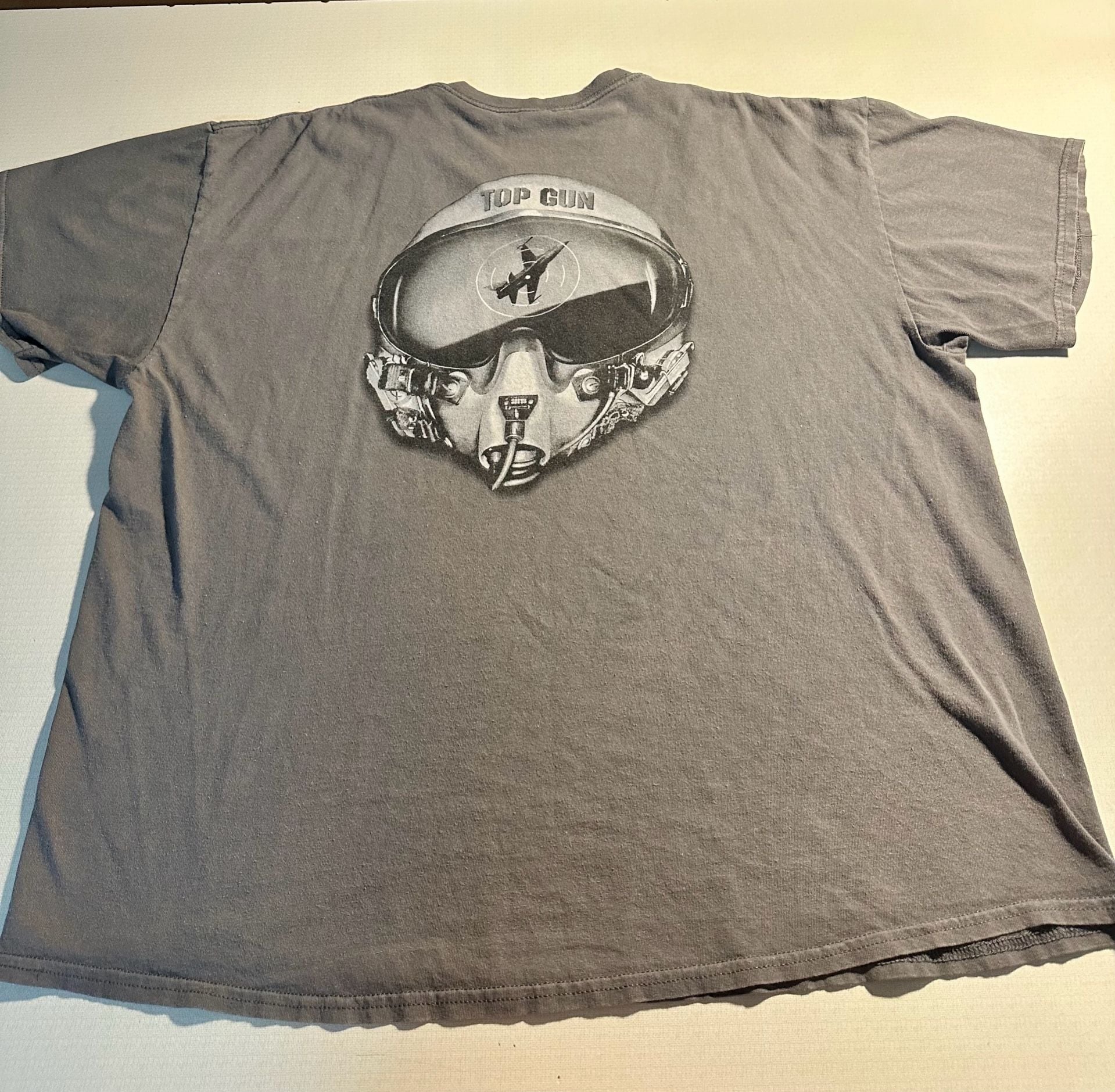 Gildan Top Gun Fallon NV Graphic T-Shirt Gray Heavy Cotton 4