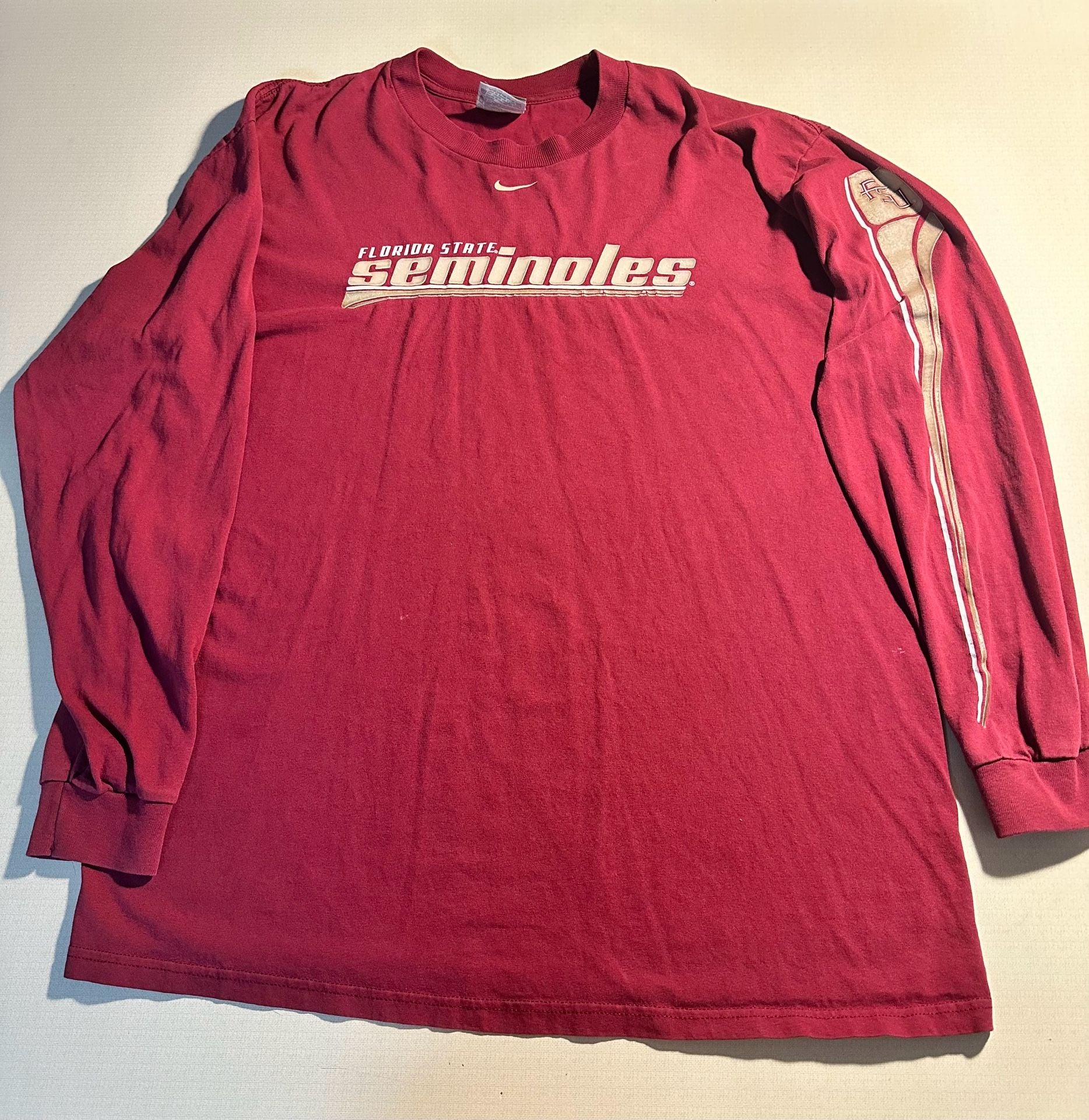 Nike Florida State Seminoles Long Sleeve T-Shirt Size L Red 2