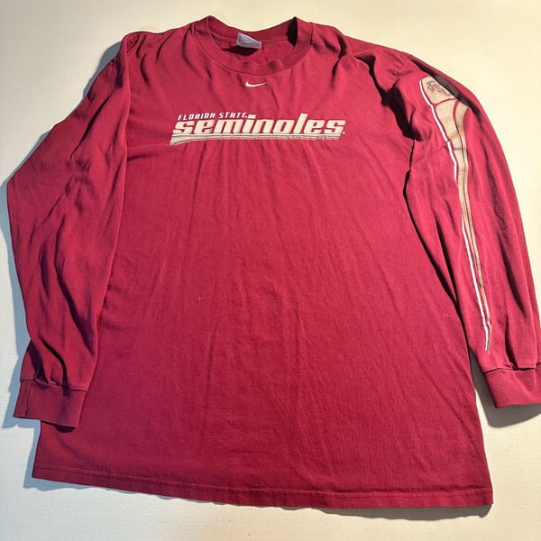 Nike Florida State Seminoles Long Sleeve T-Shirt Size L Red