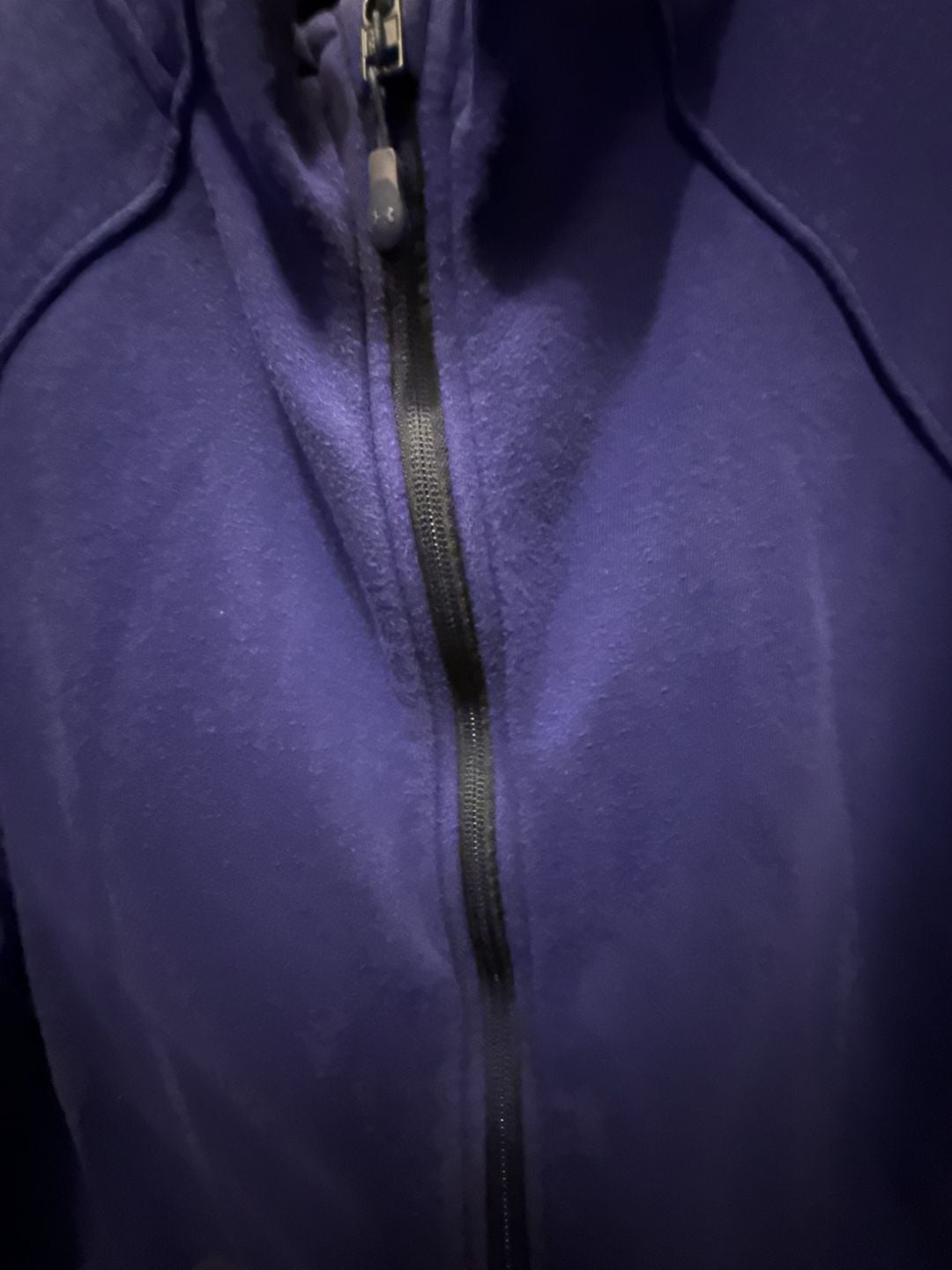 Under Armour Fleece Jacket Size LG Purple Full Zip Athletic 5