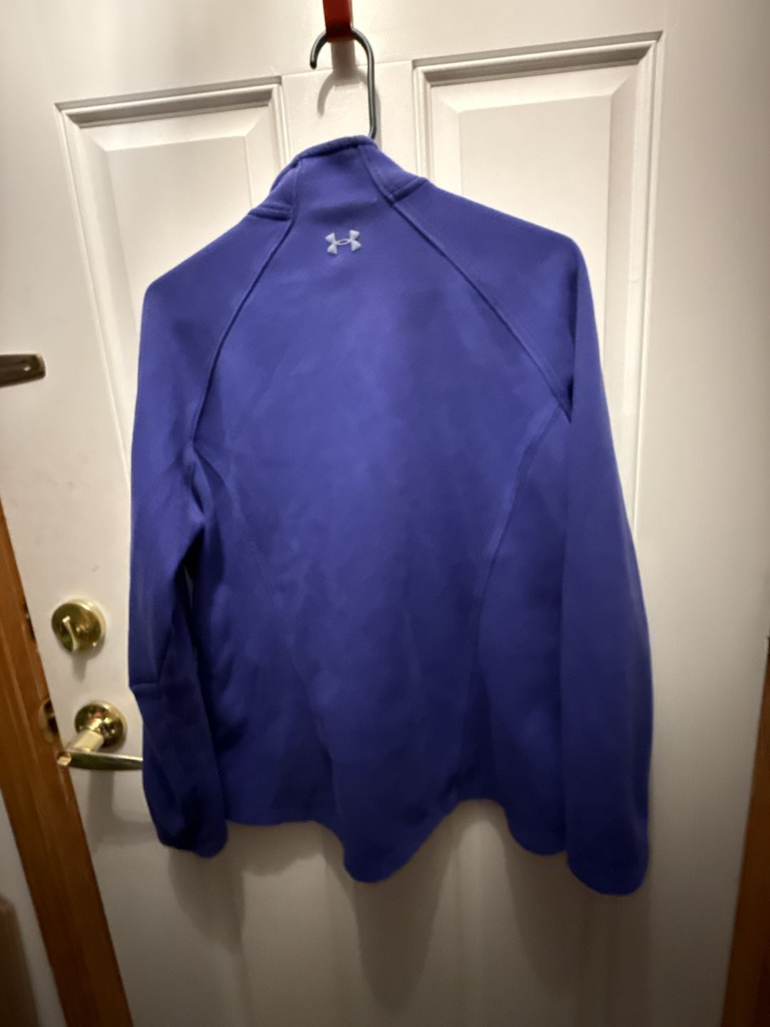 Under Armour Fleece Jacket Size LG Purple Full Zip Athletic 7