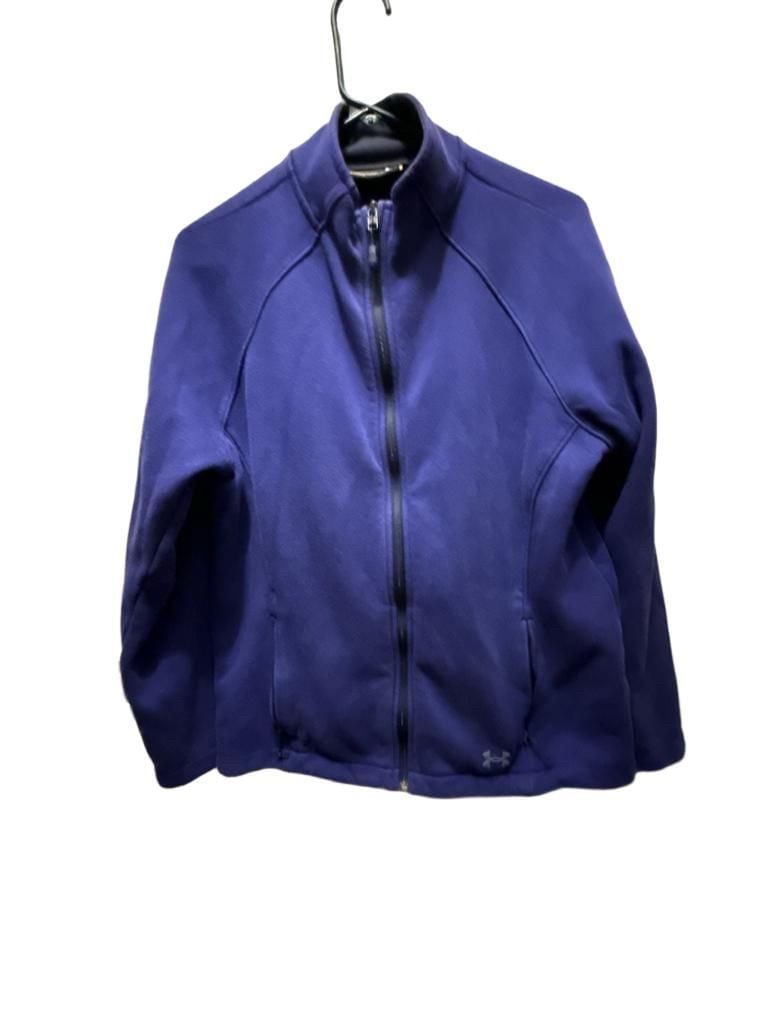 Under Armour Fleece Jacket Size LG Purple Full Zip Athletic 2