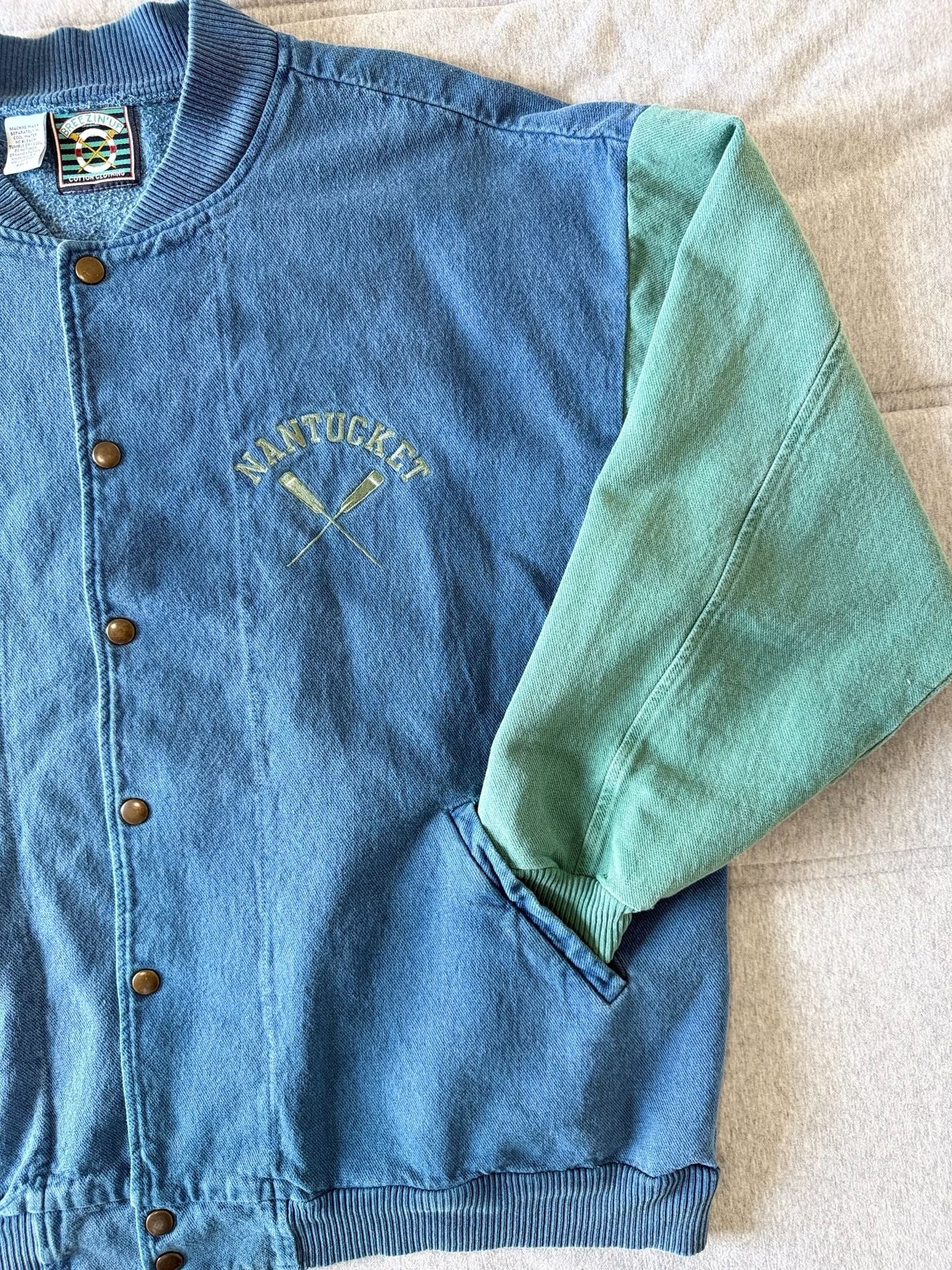 VTG Breezin Up Nantucket Jacket Size 2 Made in USA Colorblock Coastal Preppy 5