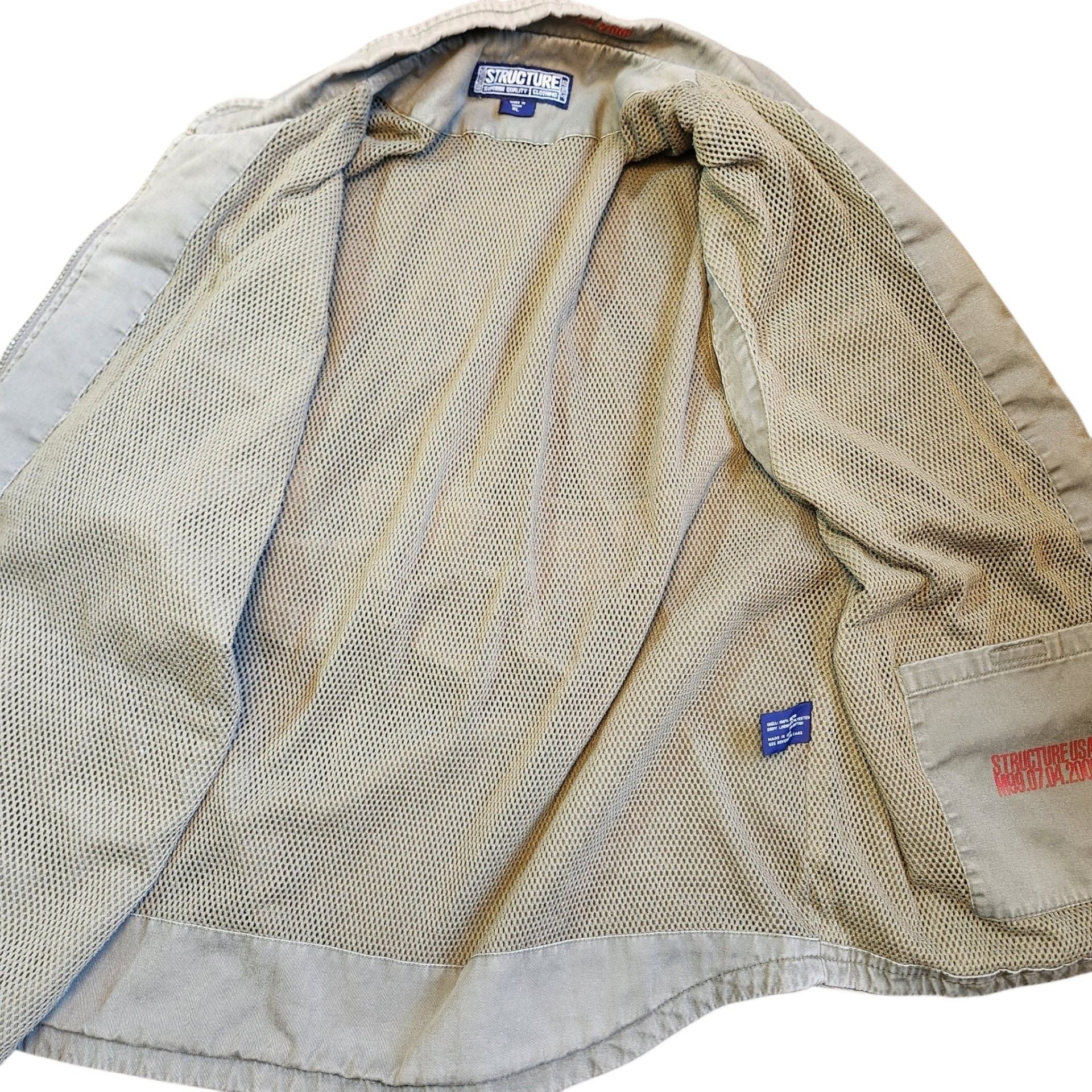 Vintage Structure USA Utility Cargo Vest XL Tactical Gorpcore Granola 11