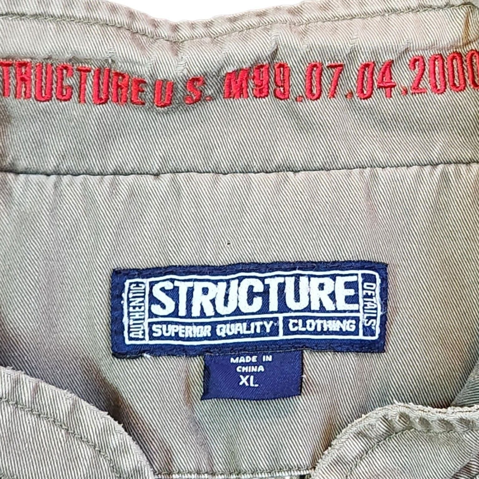 Vintage Structure USA Utility Cargo Vest XL Tactical Gorpcore Granola 3