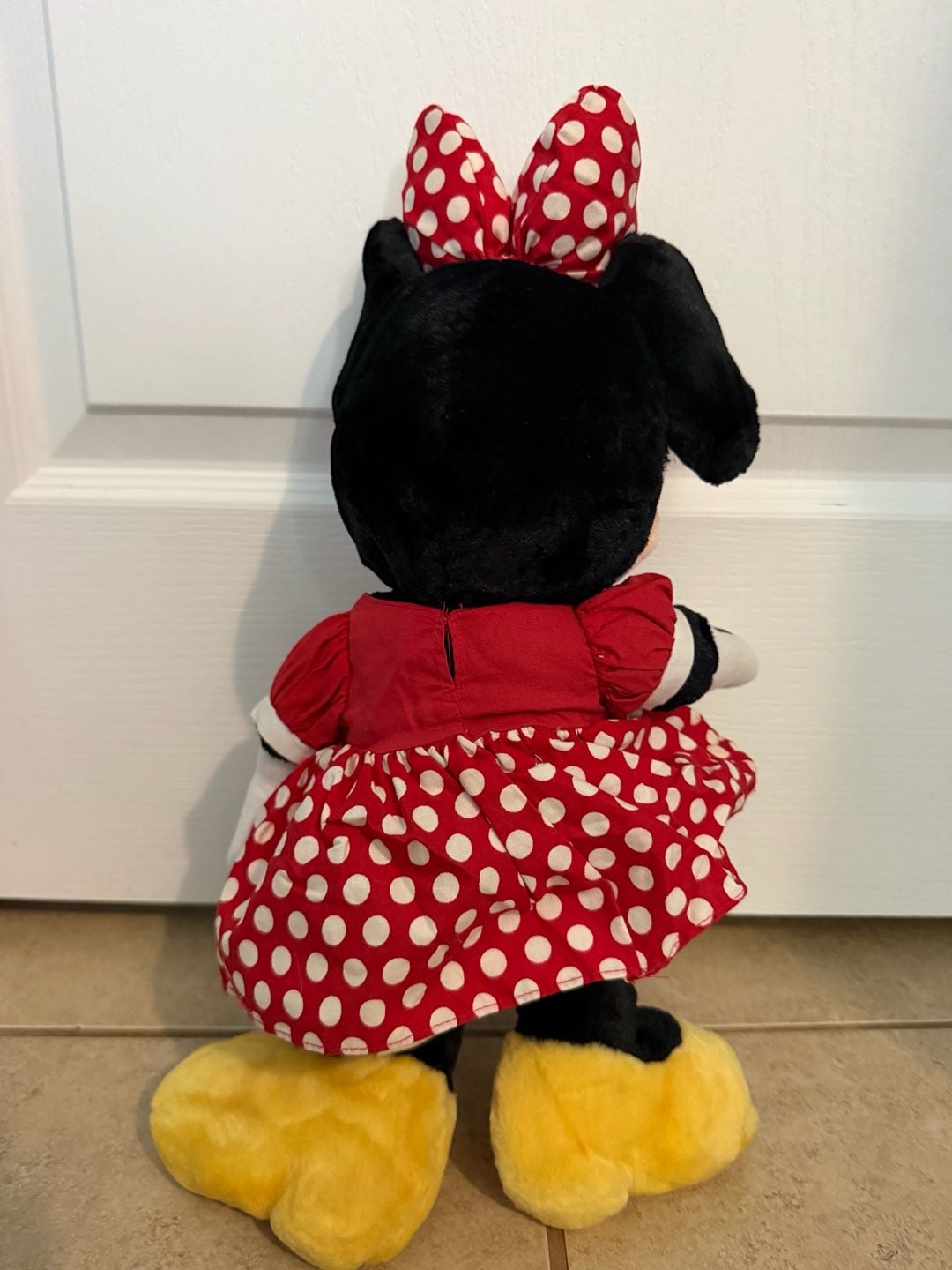 Disney Minnie Mouse Plush Doll Red Polka Dot Dress Vintage Stuffed Animal 4
