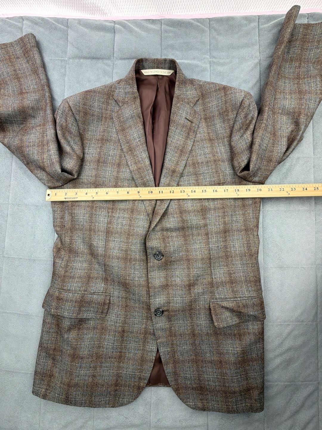 Freemans Sporting Club Wool Plaid Sport Coat & Vest 42 Reg Brown Tweed Jacket 10