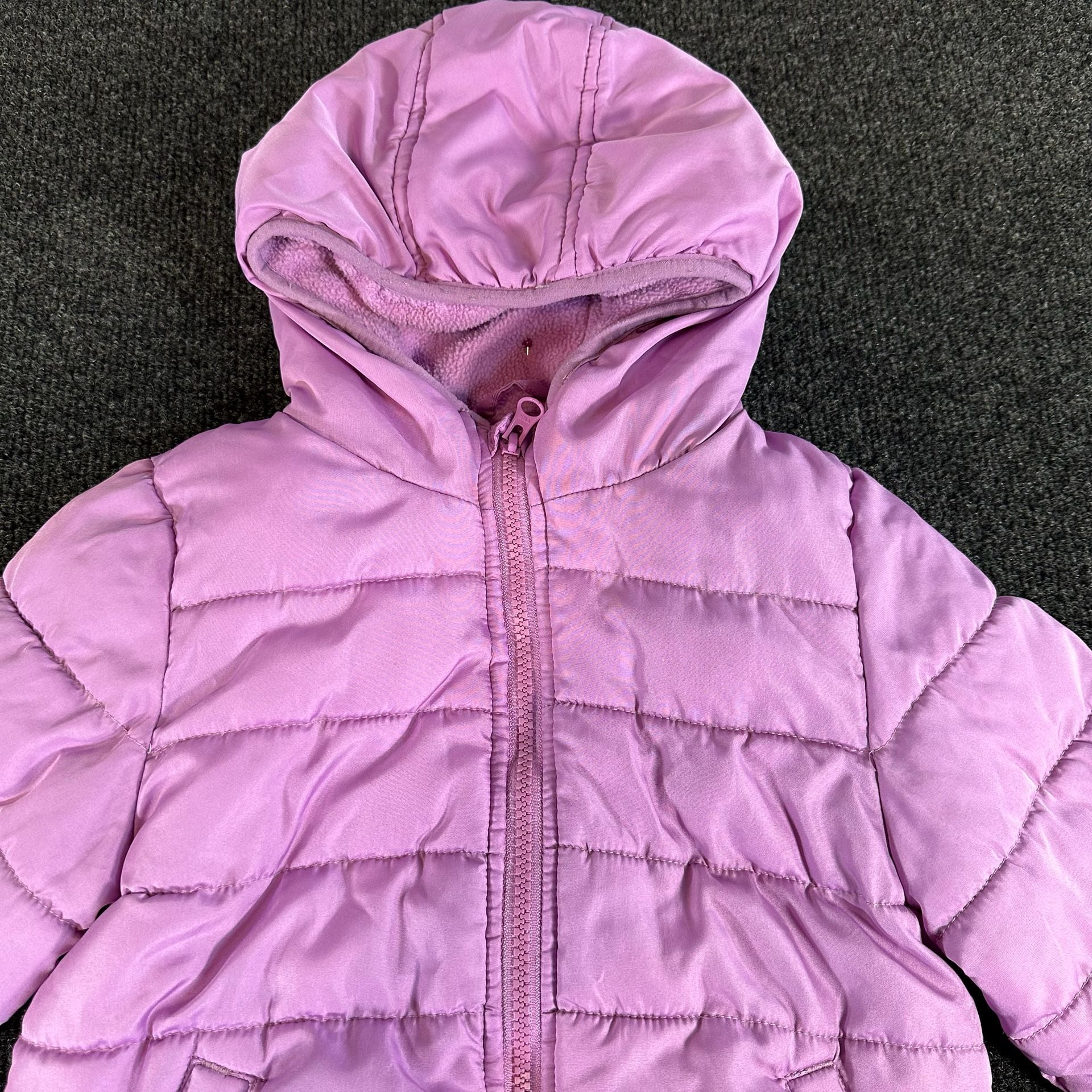 Toddler Jumping Beans Puffer Jacket Size 3T Purple Fleece Lined 3