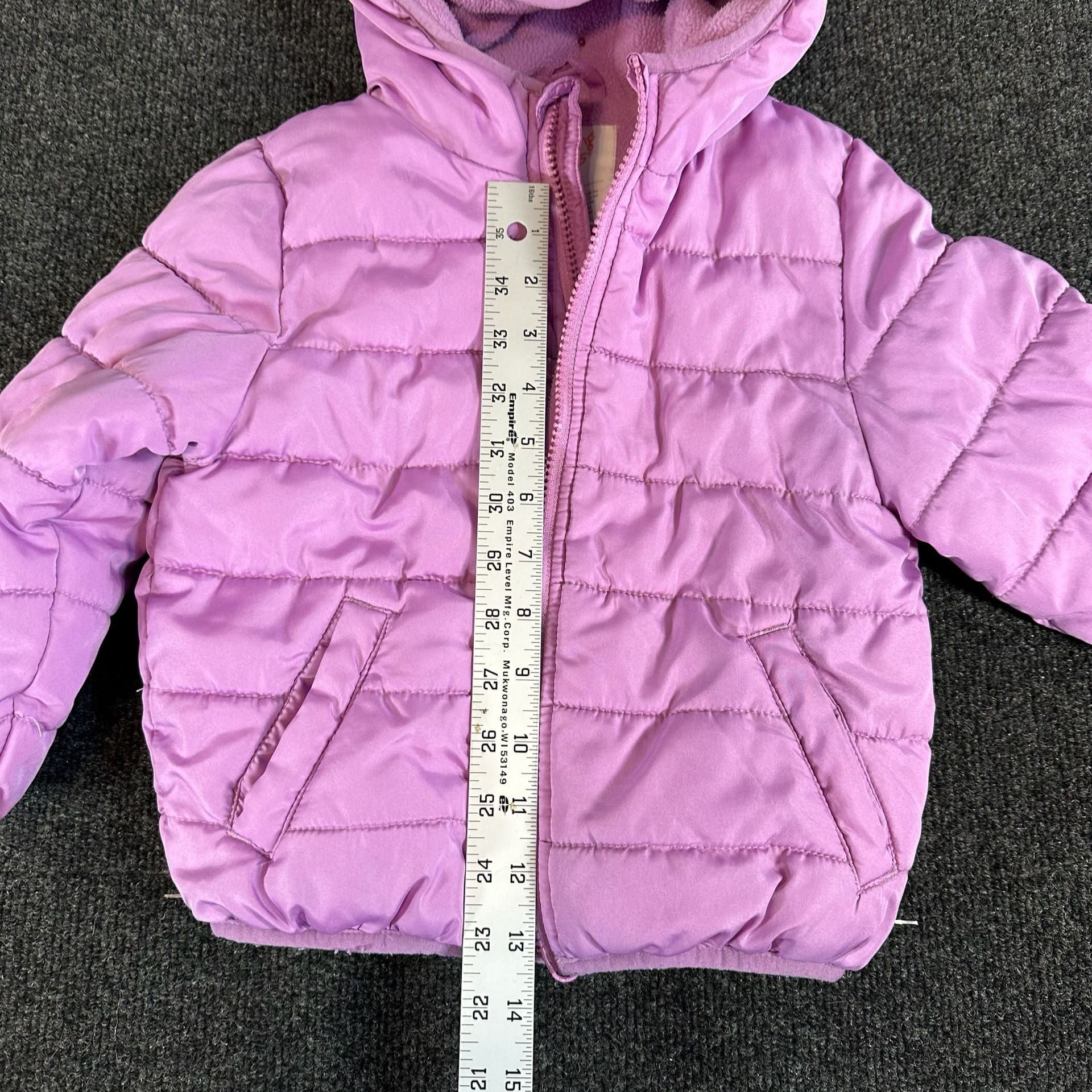 Toddler Jumping Beans Puffer Jacket Size 3T Purple Fleece Lined 7