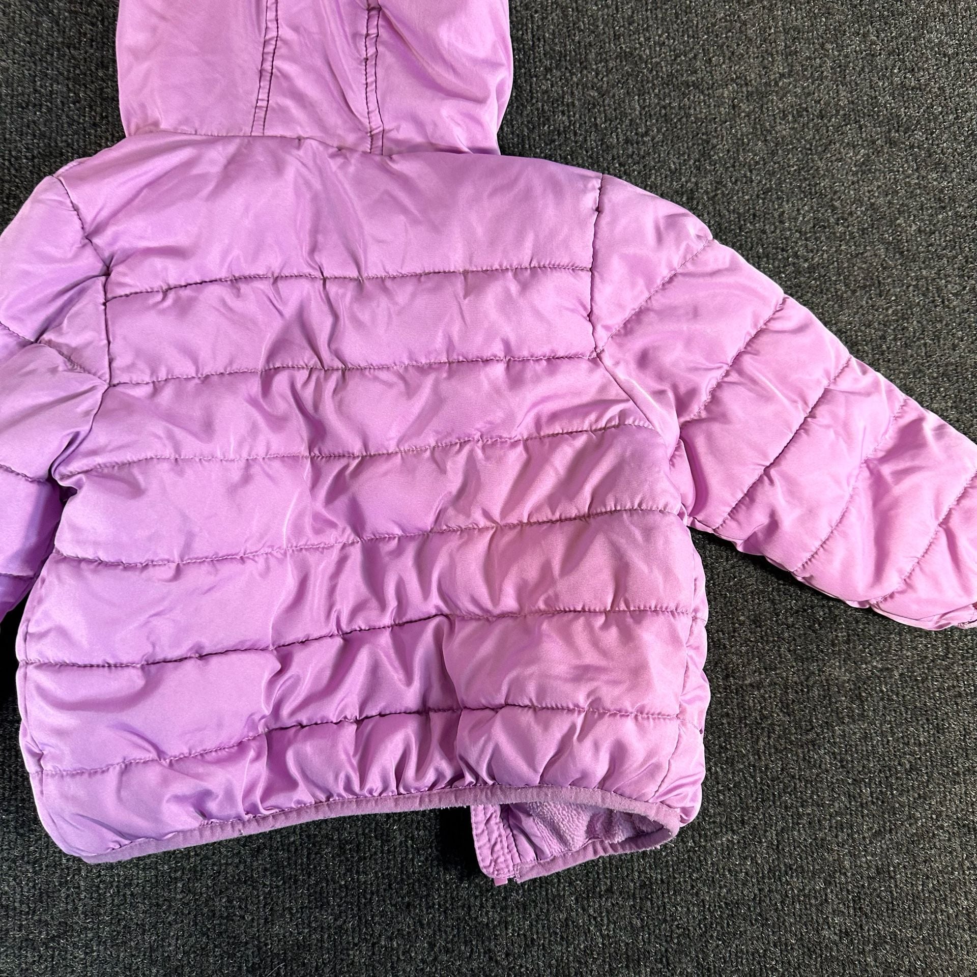 Toddler Jumping Beans Puffer Jacket Size 3T Purple Fleece Lined 9