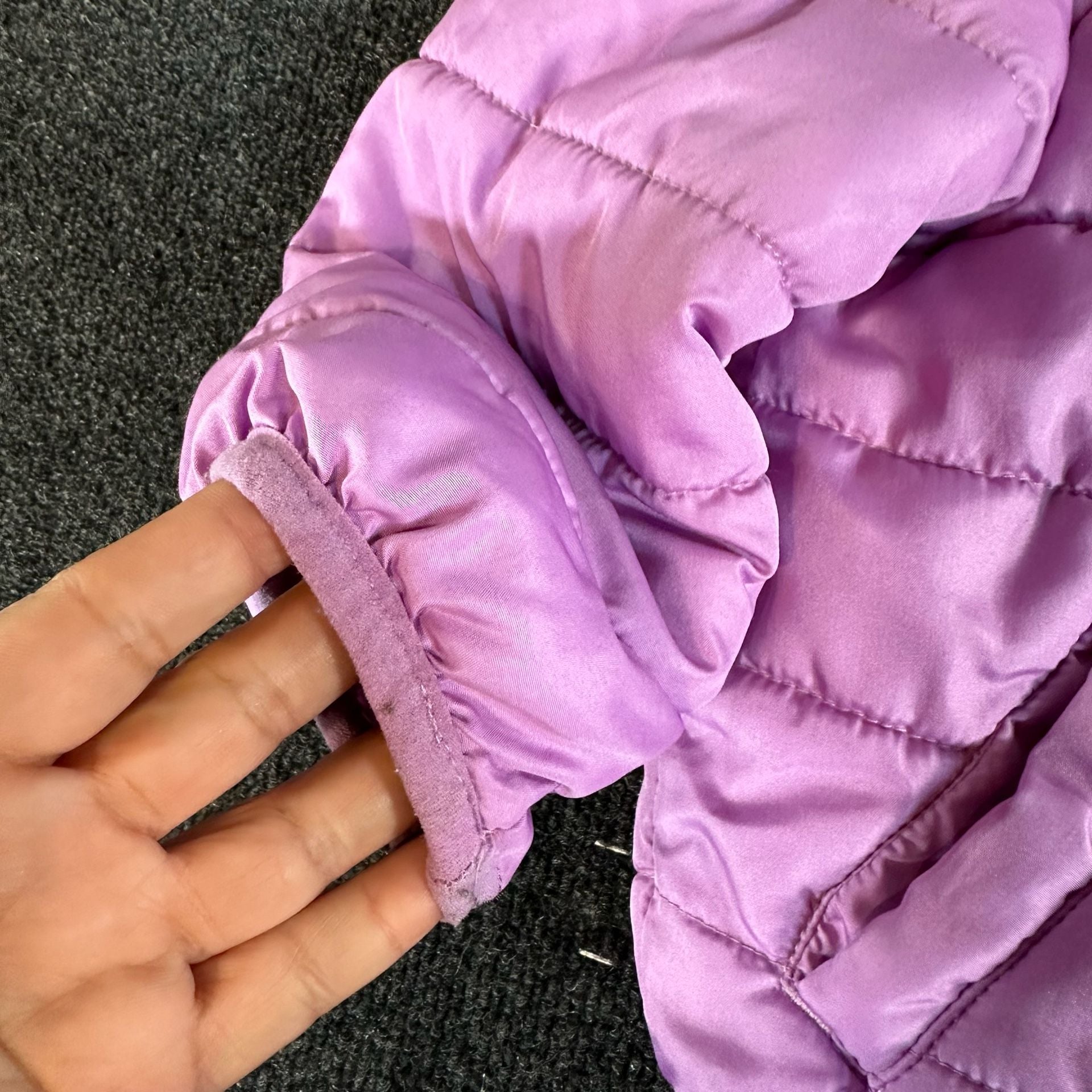 Toddler Jumping Beans Puffer Jacket Size 3T Purple Fleece Lined 12