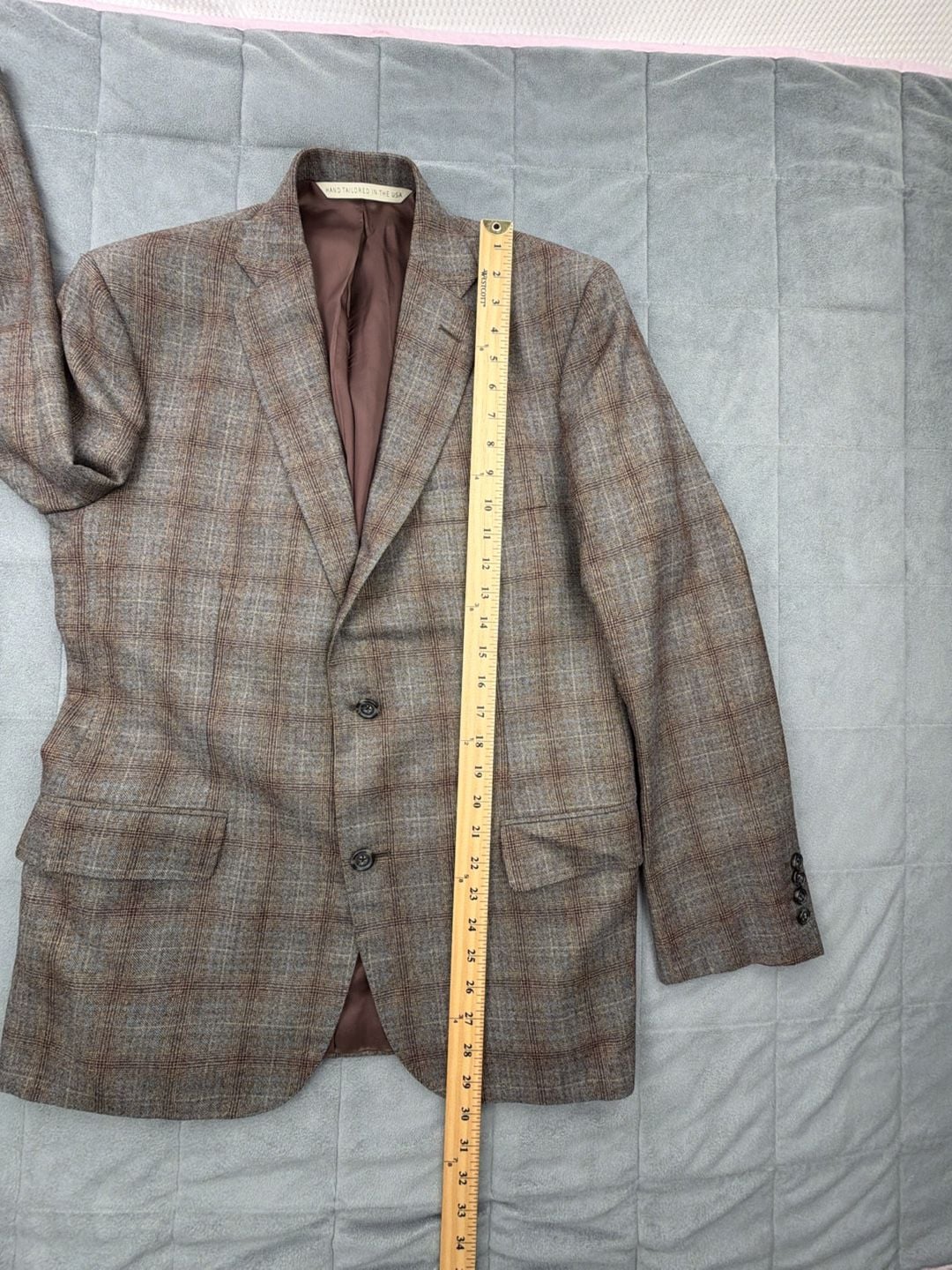 Freemans Sporting Club Wool Plaid Sport Coat & Vest 42 Reg Brown Tweed Jacket 12