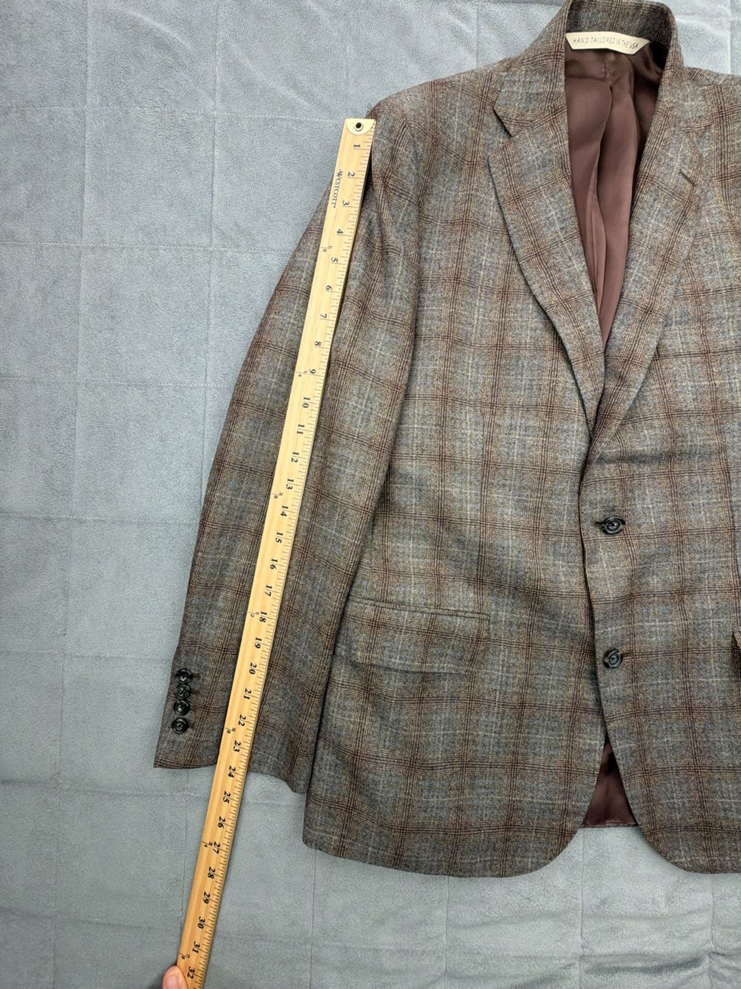 Freemans Sporting Club Wool Plaid Sport Coat & Vest 42 Reg Brown Tweed Jacket 14