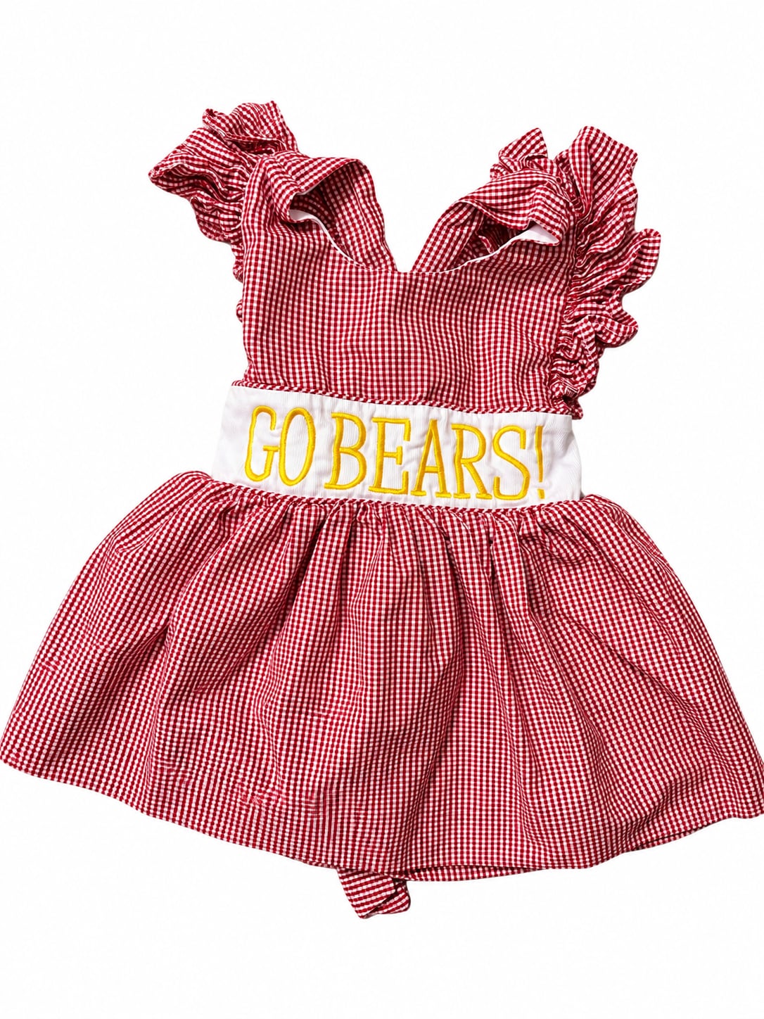 Smockingbird Go Bears Gingham Bubble Dress Size 2T 2
