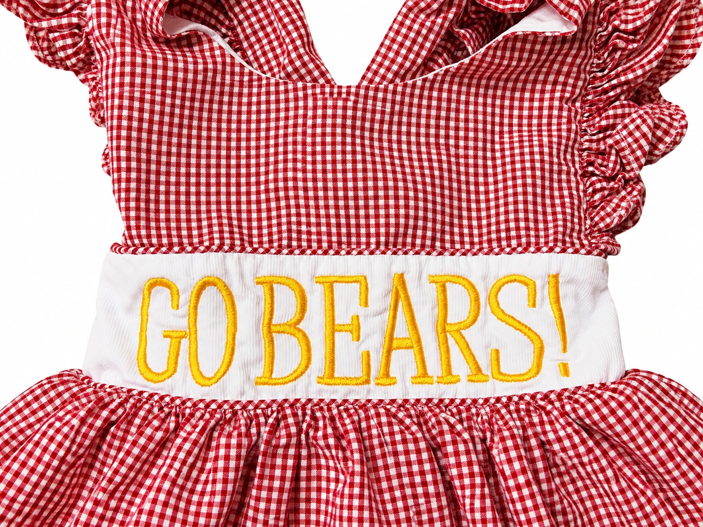 Smockingbird Go Bears Gingham Bubble Dress Size 2T 4