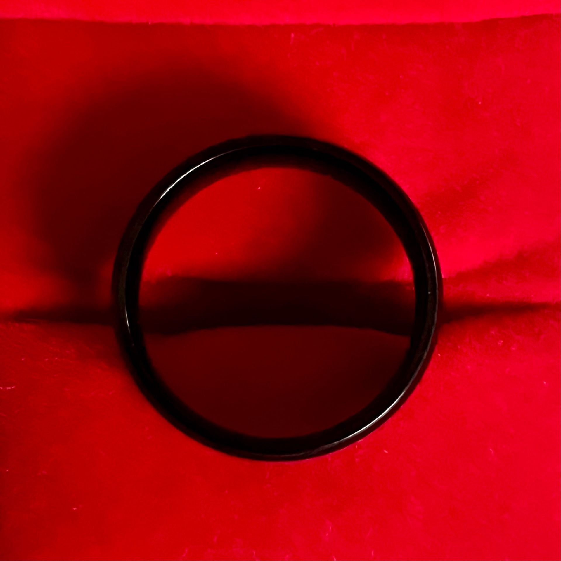 Black Tungsten Ring Pink Camo Inlay 8mm Band Size 13 5