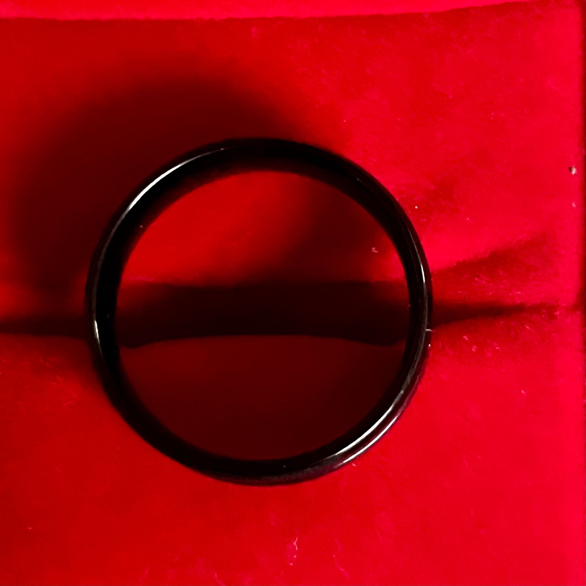 Triton Black Tungsten Polished Finish 6mm Band Grooved Ring Size 12 3