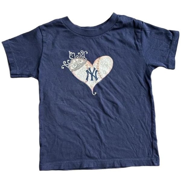 Tiny Turnip New York Yankees T-Shirt Size 4T Blue Cotton