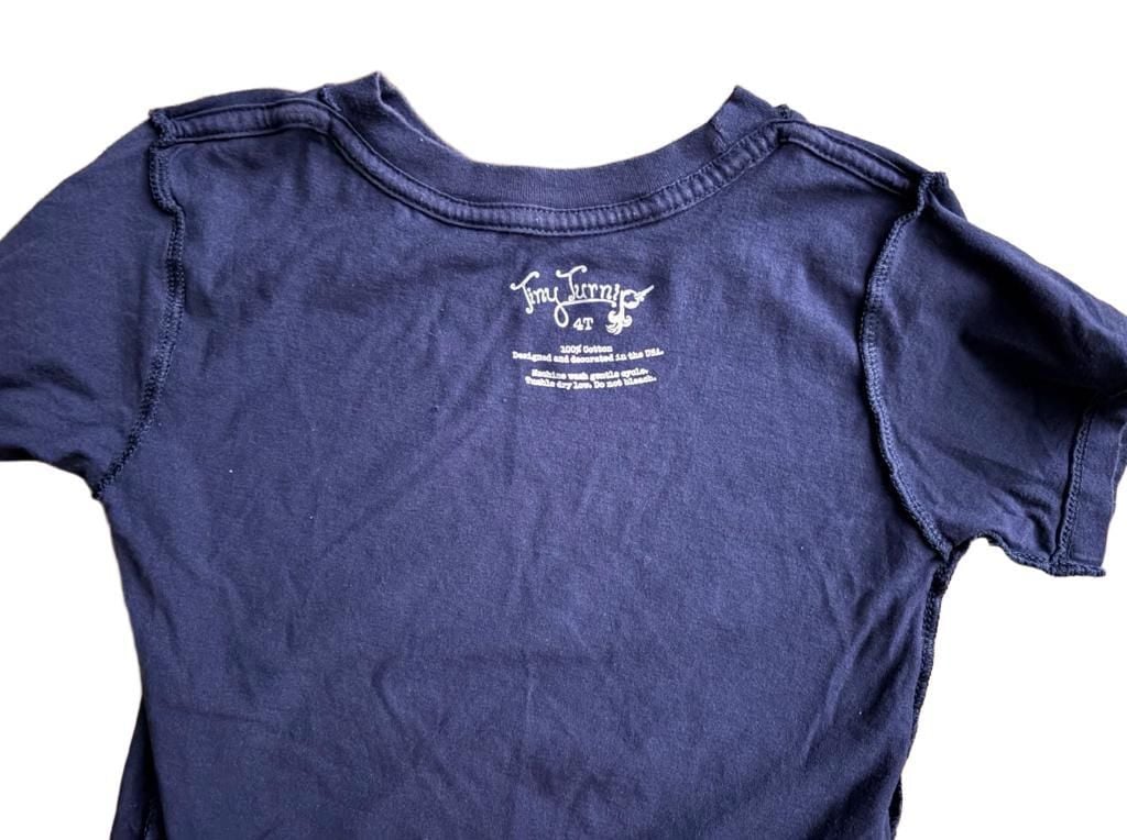 Tiny Turnip New York Yankees T-Shirt Size 4T Blue Cotton 3
