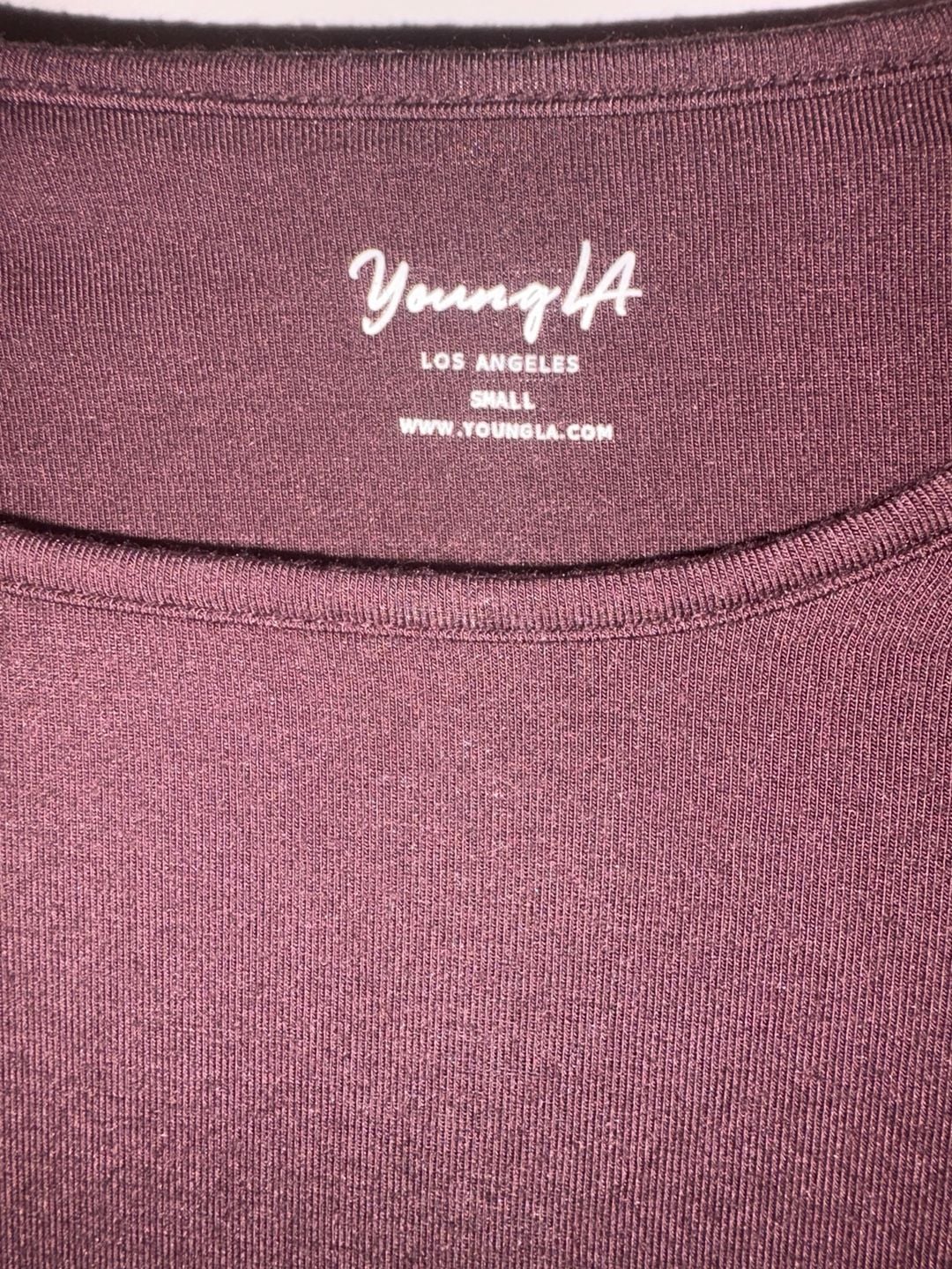YoungLA Crop Top Size Small Short Sleeve Crew Neck YLAW1045 3