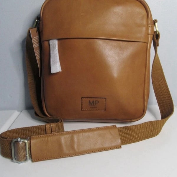 NWT MP Portugal Leather Crossbody Bag Brown