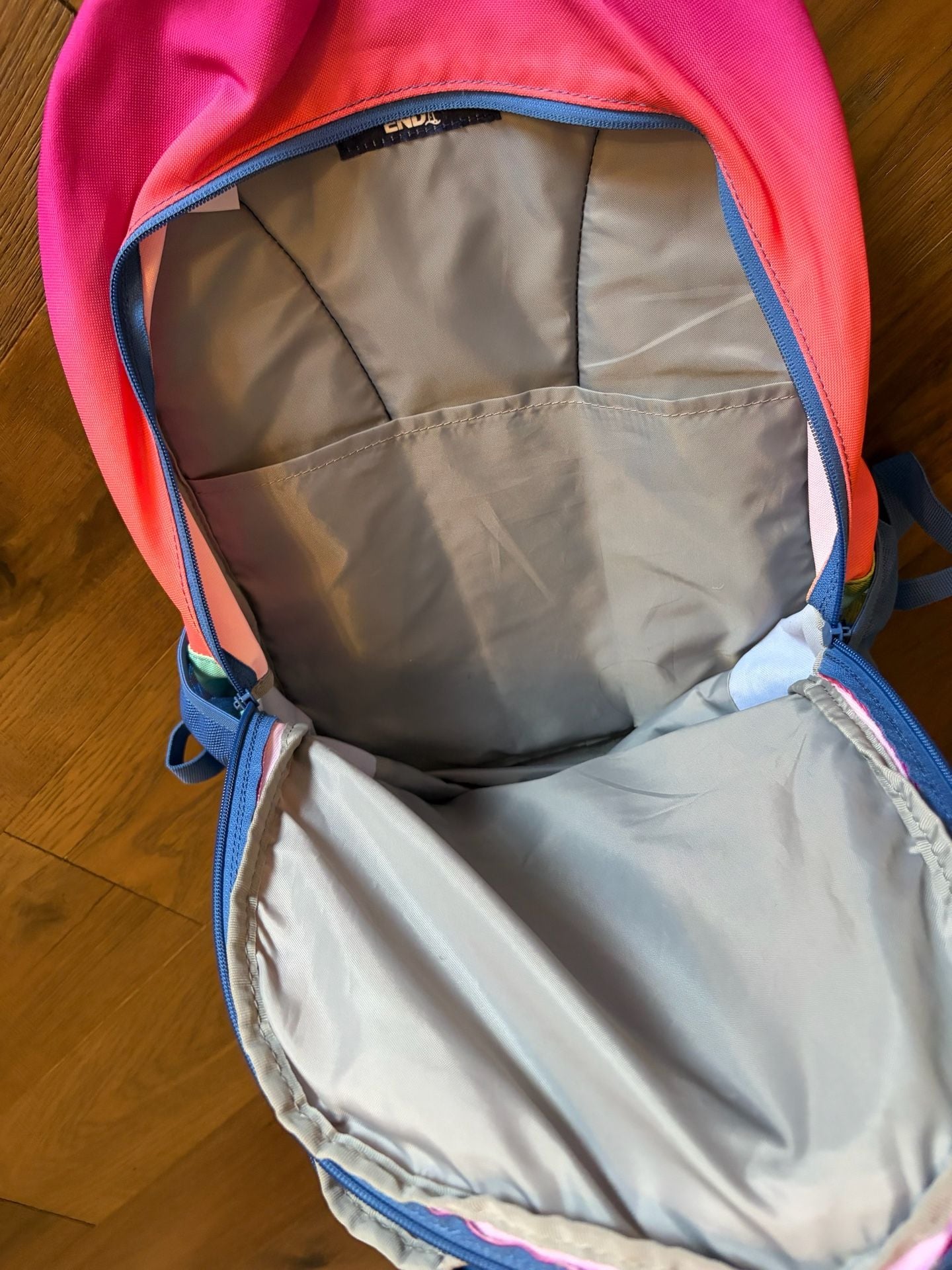 Lands' End Backpack Rainbow Ombre Corgi Embroidered Leila 7