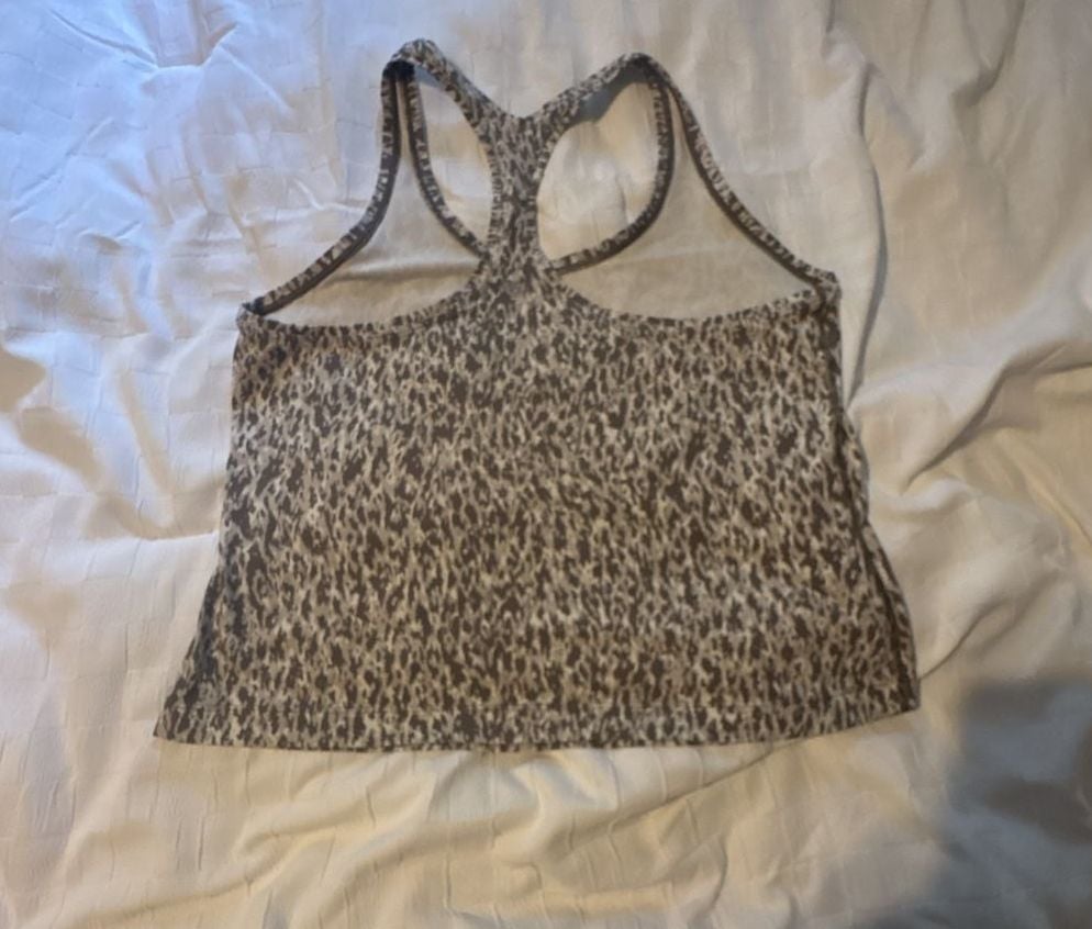 Lululemon Cool Racerback Tank Top Nulu Leopard White Opal 3