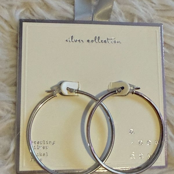 A New Day Silver Collection Sterling Silver Hoop Earrings