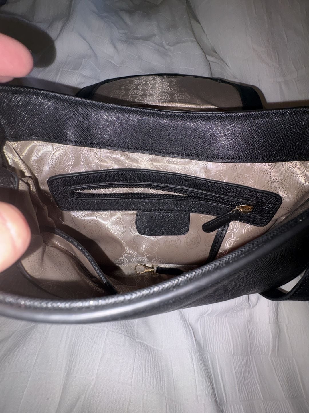 Michael Kors Black Saffiano Leather Flap Crossbody Bag 5