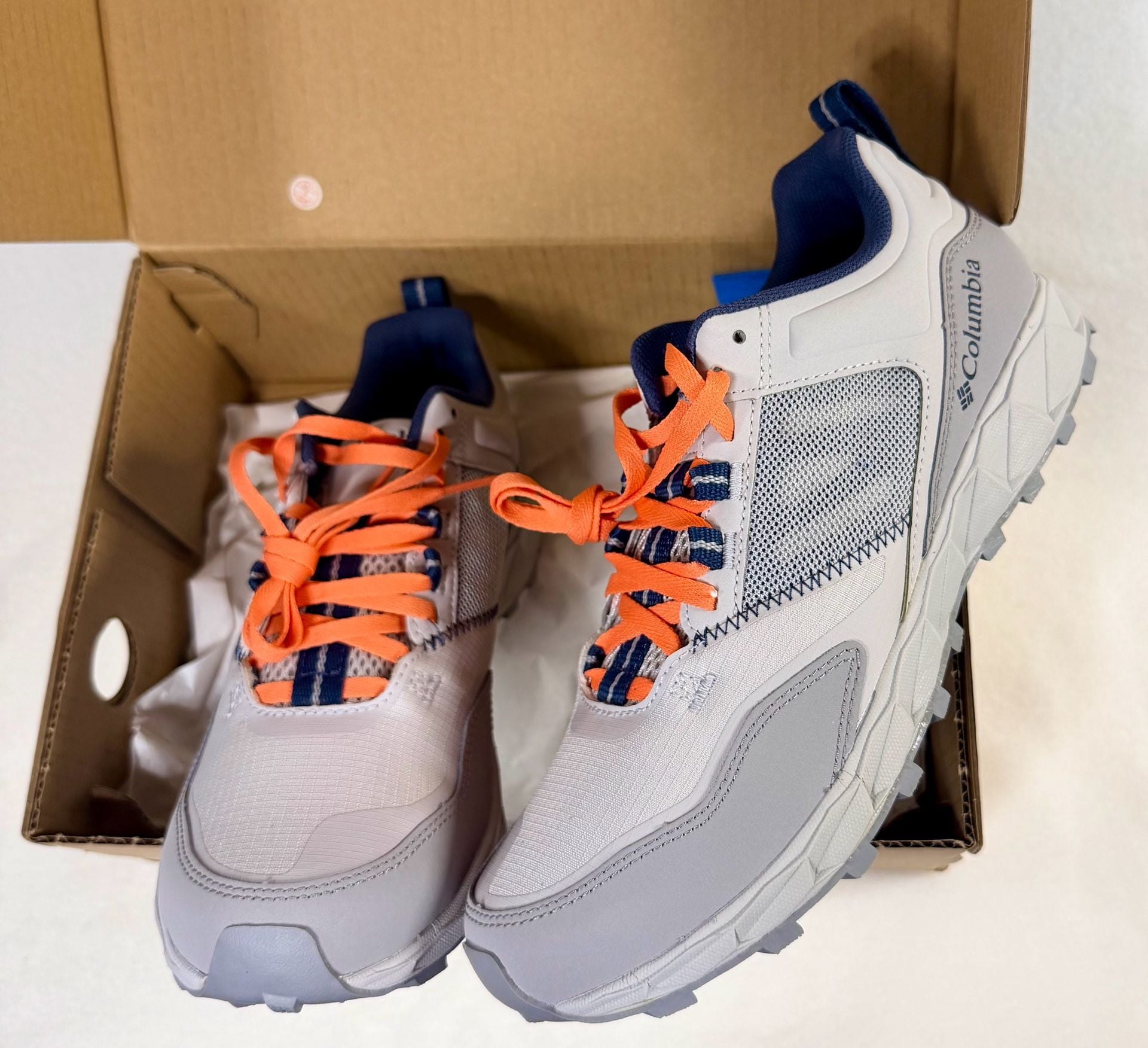 Columbia Flow District Sneakers, Grey & Blue, Women’s 9 10