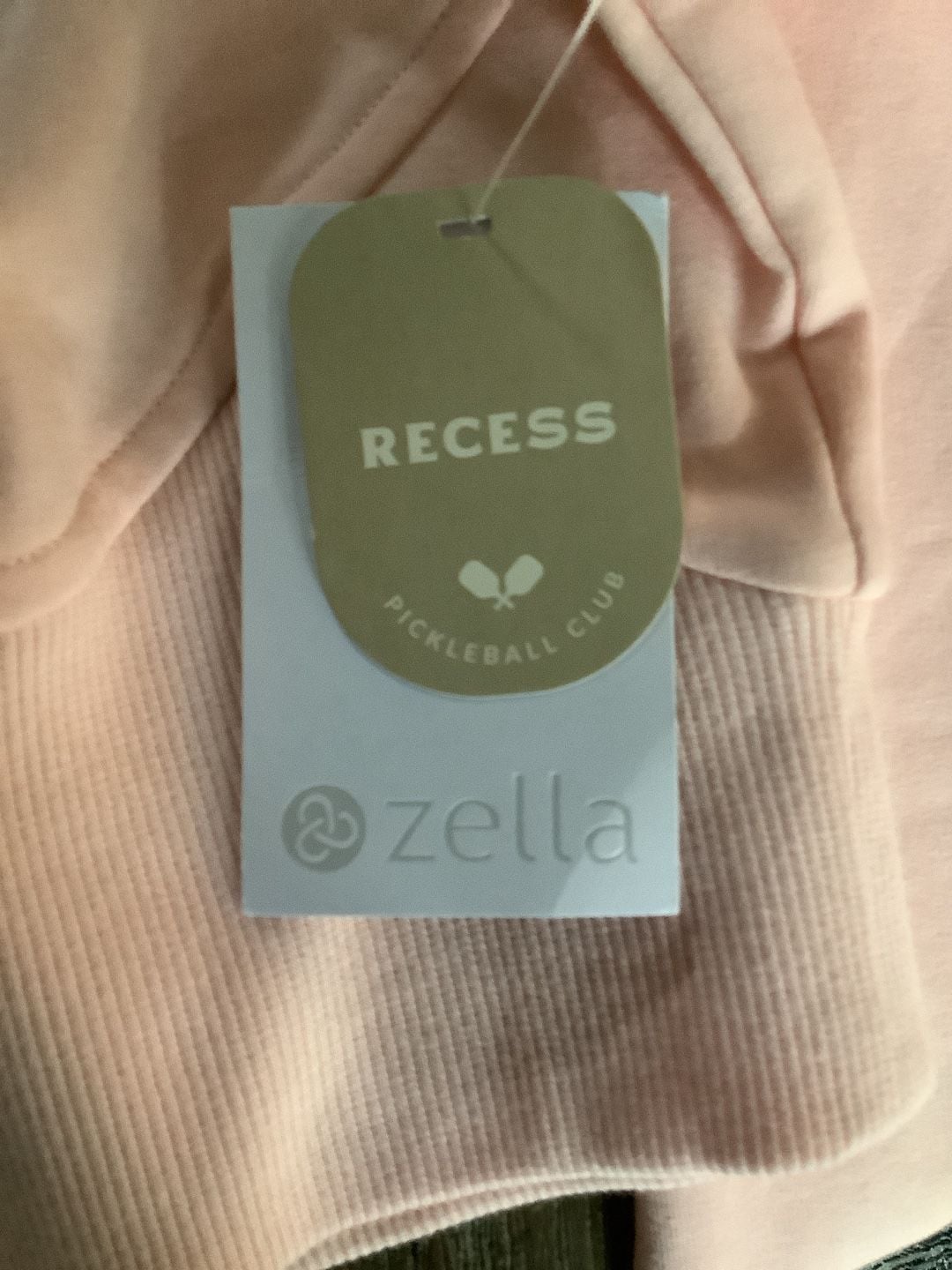 Zella Recess Pickleball Club Cropped Sweatshirt Size L Pink 6