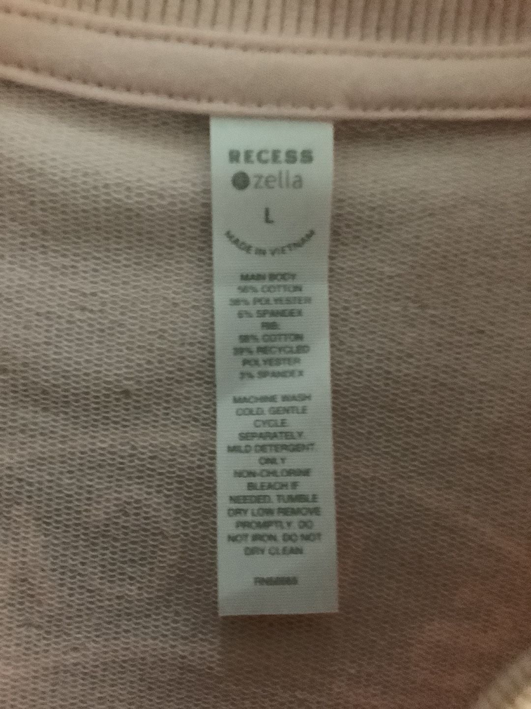 Zella Recess Pickleball Club Cropped Sweatshirt Size L Pink 7